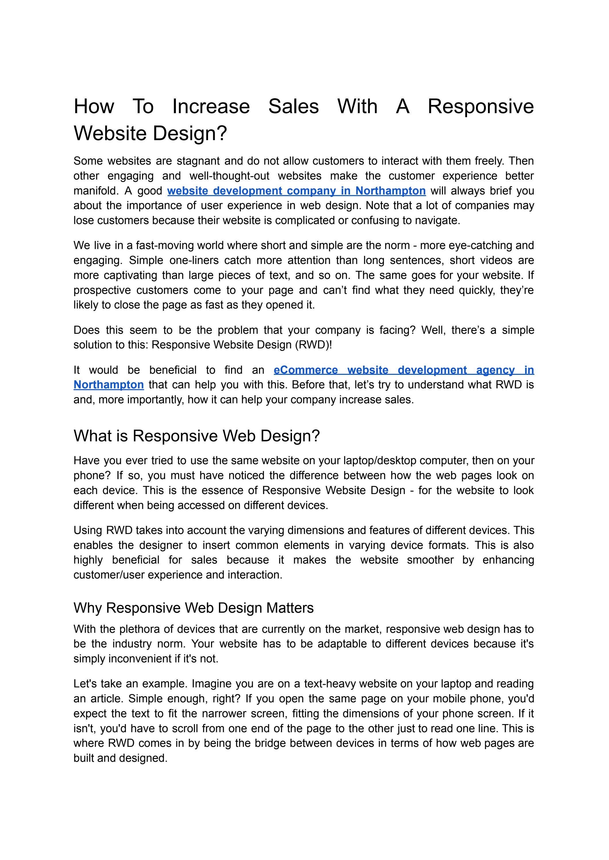 How To Increase Sales With A Responsive Website Design? by onetoone ...