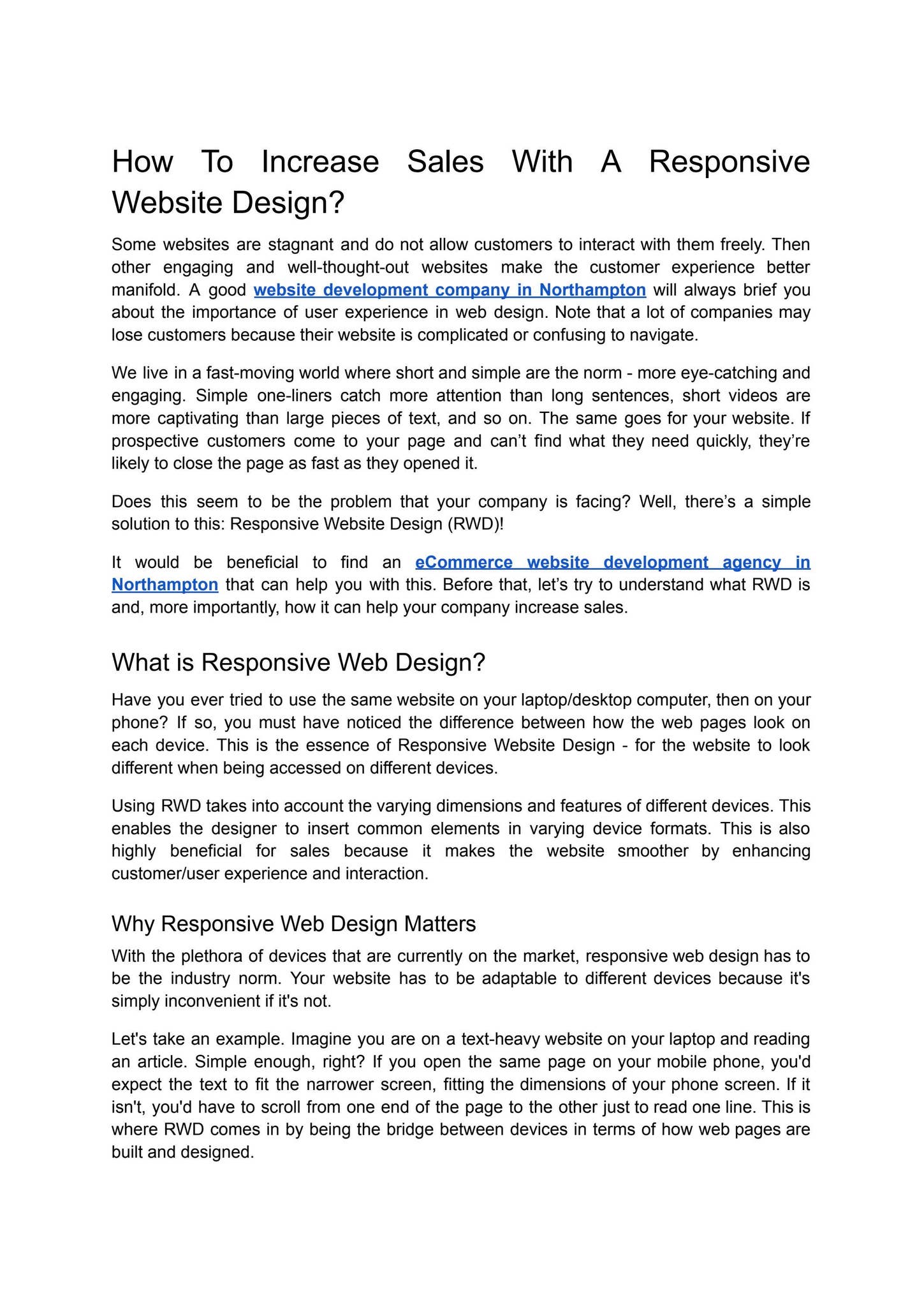 How To Increase Sales With A Responsive Website Design? by onetoone ...