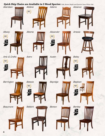 E & G Amish Furniture 家具目录 · 2022 Artisan Chairs - E&G Amish 家具 第 4 页