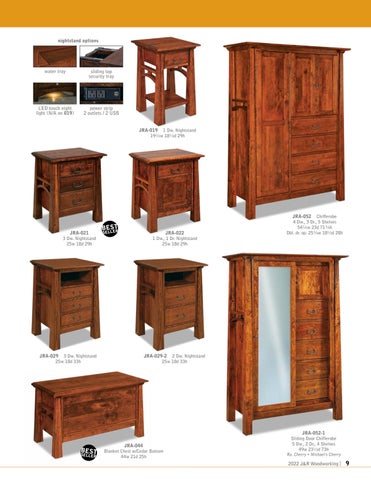 E & G Amish Furniture 家具目录 · 2022 J&R Woodworking - E&G Amish 家具 第 9 页