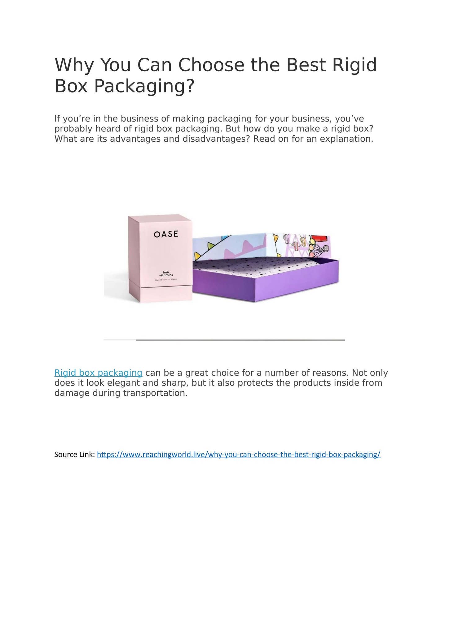 Why You Can Choose the Best Rigid Box Packaging by Sky Custom Box - Issuu
