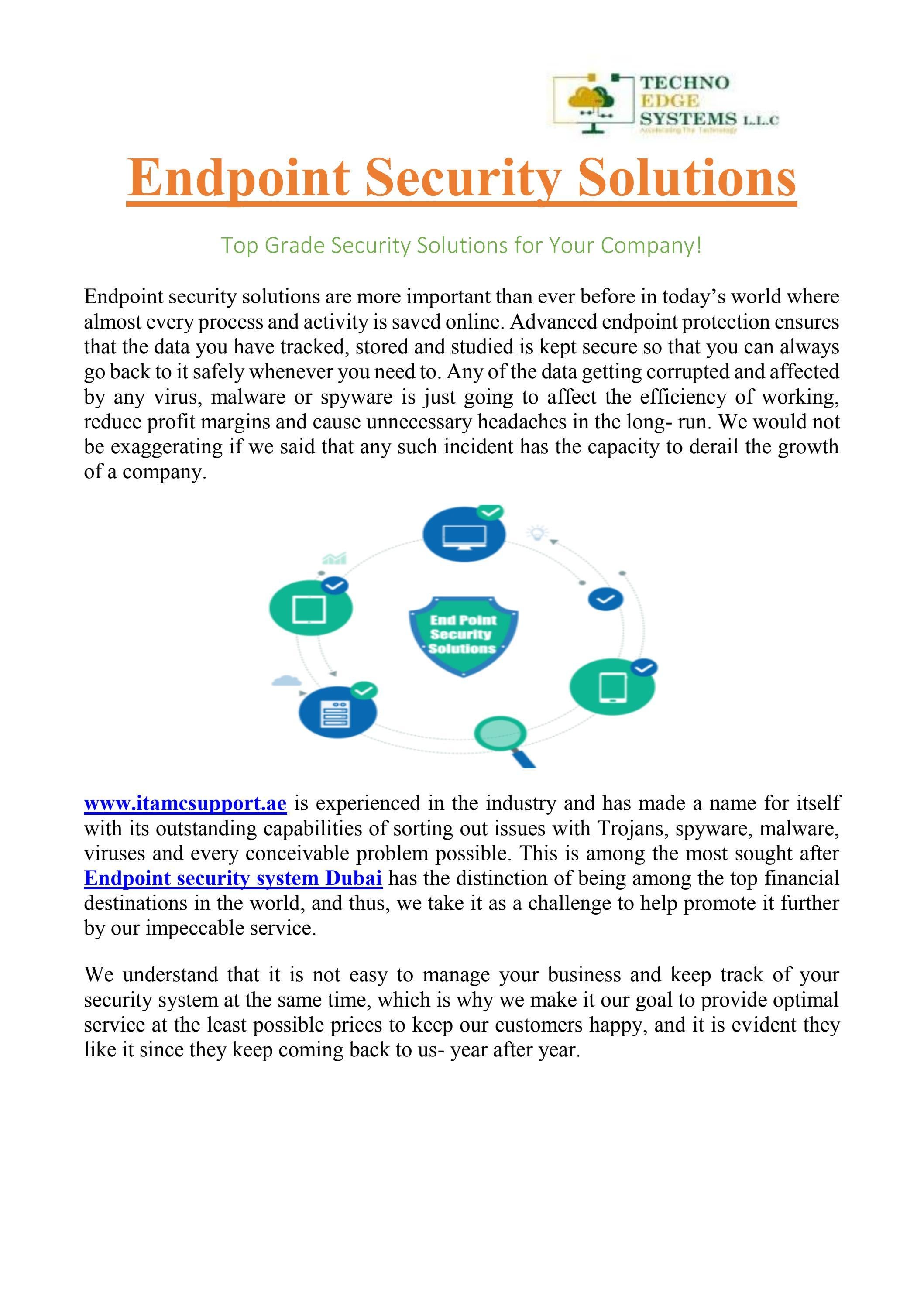 Endpoint Security Solutions by itamcservicesdubai Issuu