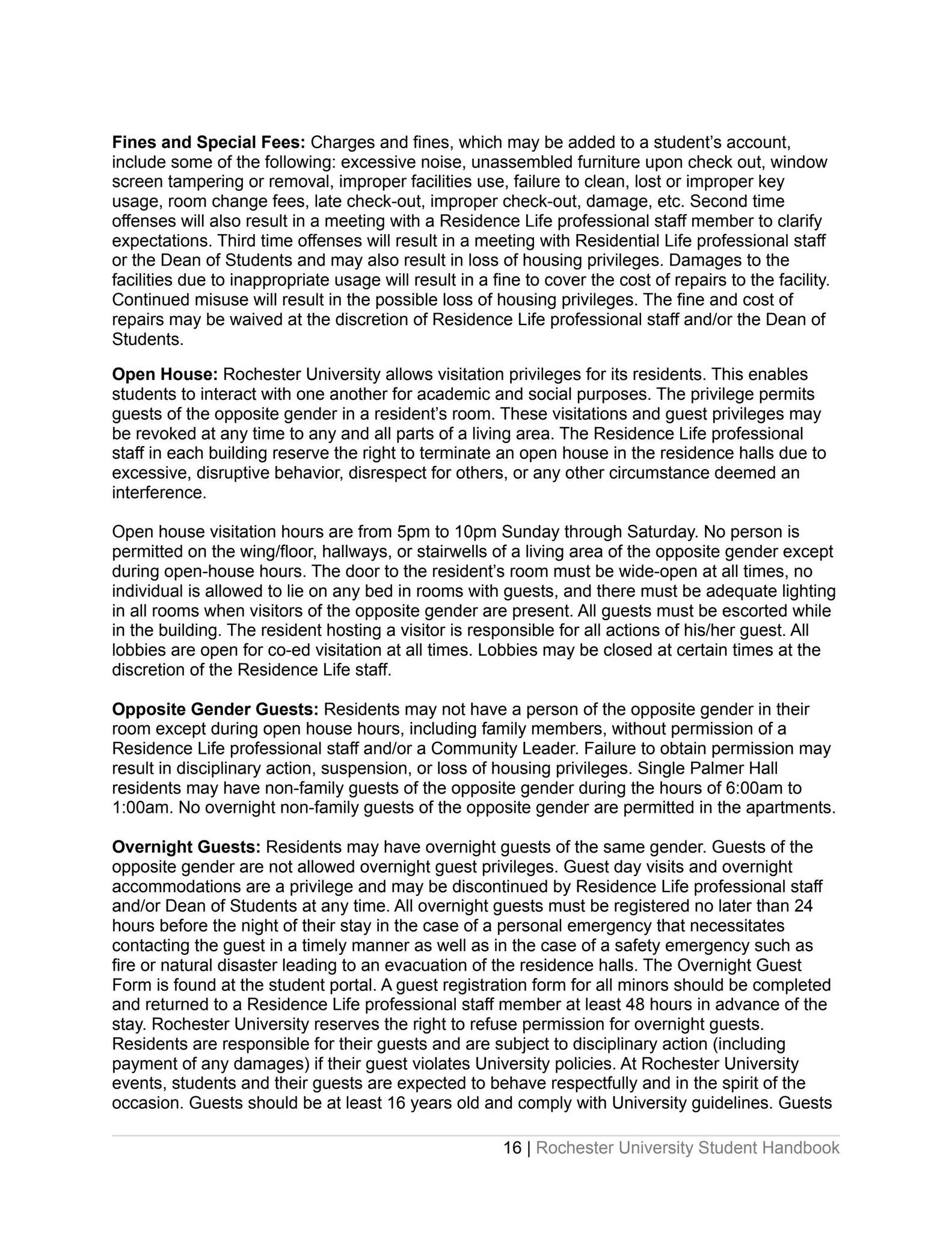 Rochester University Student Handbook 2022-23 by Rochester Christian ...