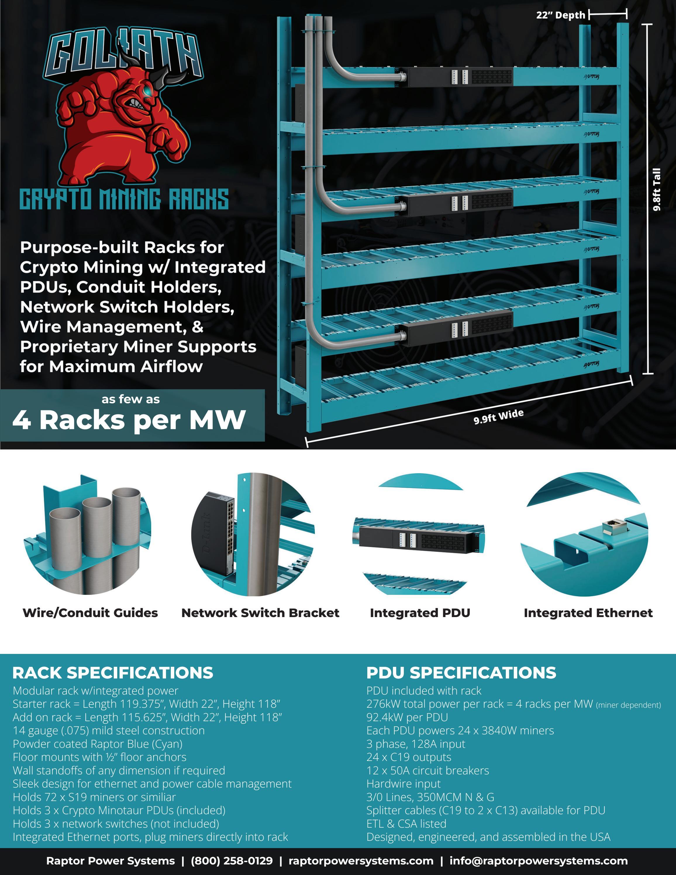 Goliath Crypto Mining Racks by Raptor Power Systems - Issuu