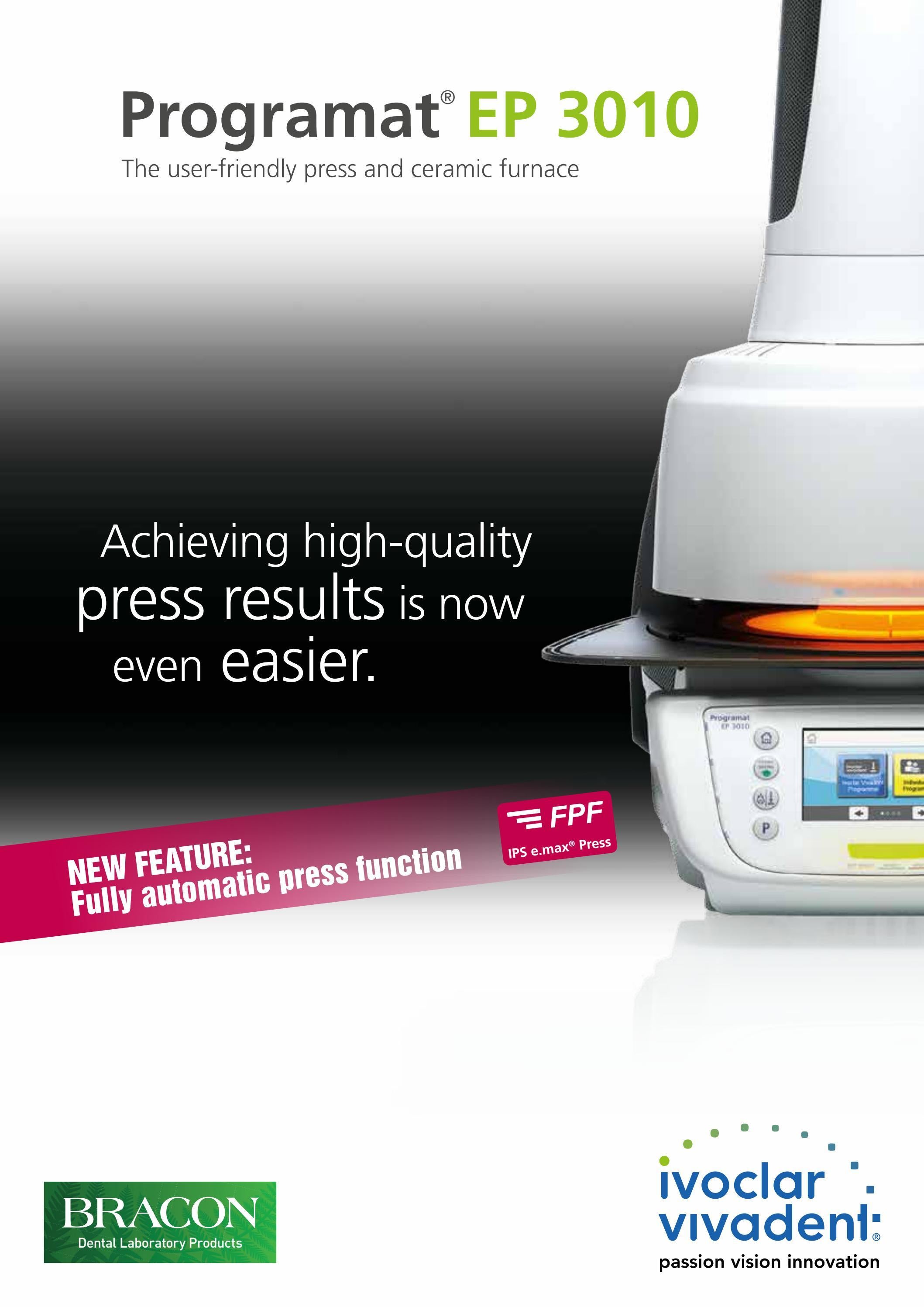 Ivoclar Programat EP3010 Furnace Brochure by Bracon - Issuu