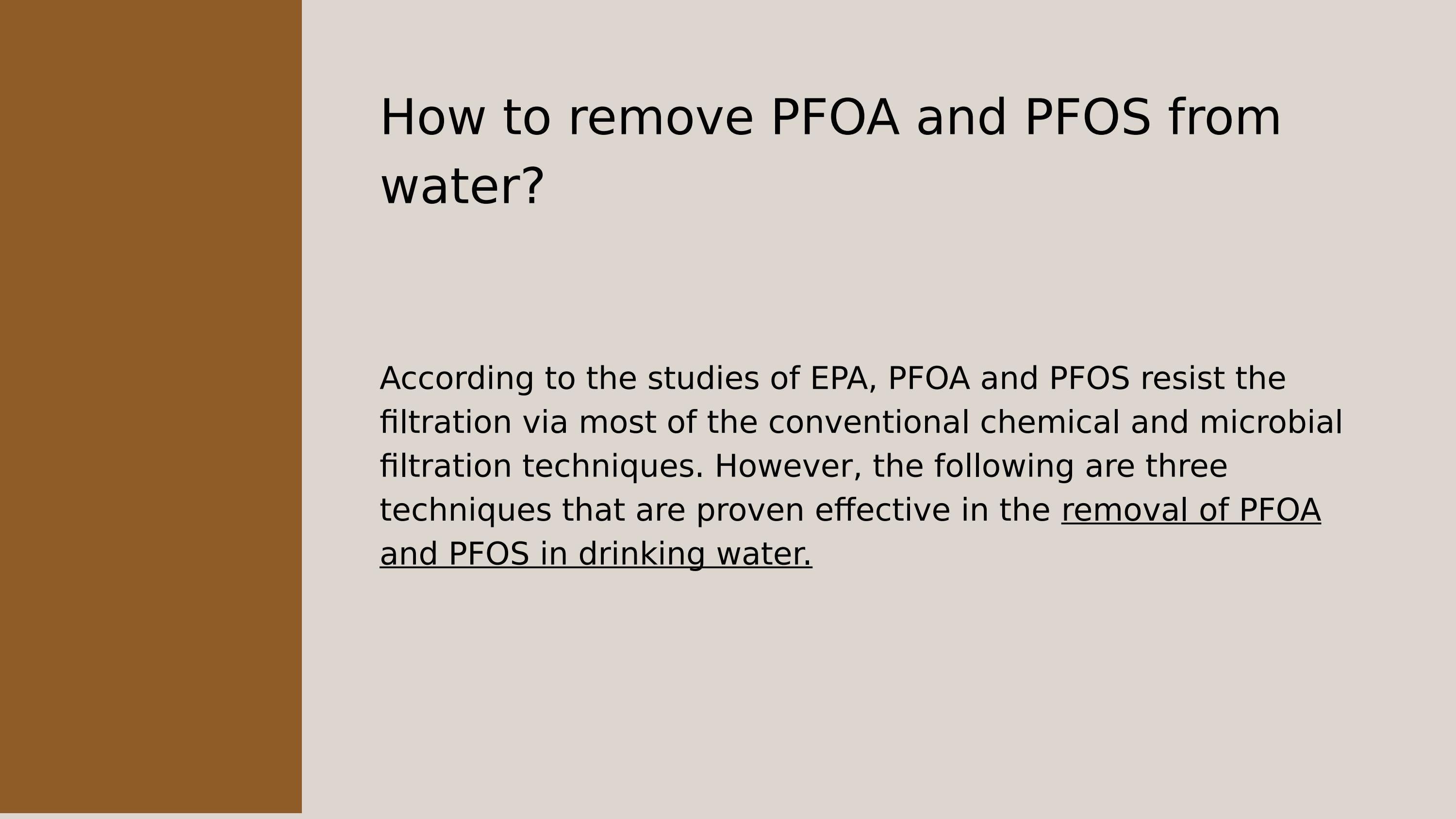 PFOA and PFOS In WaterWhat they are and How to remove? by Intec