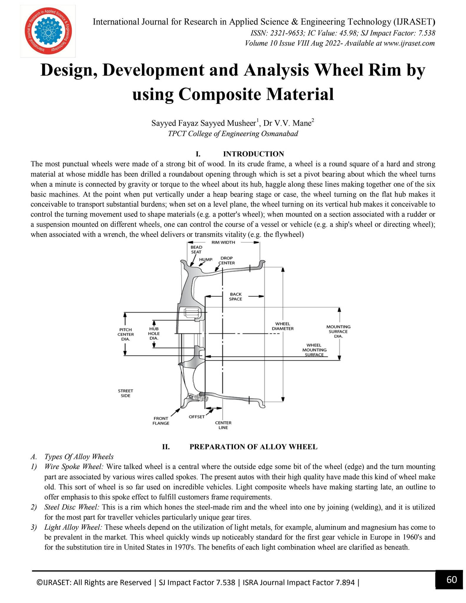 Rimm Development Design, Development and Analysis Wheel Rim by using Composite Material ...