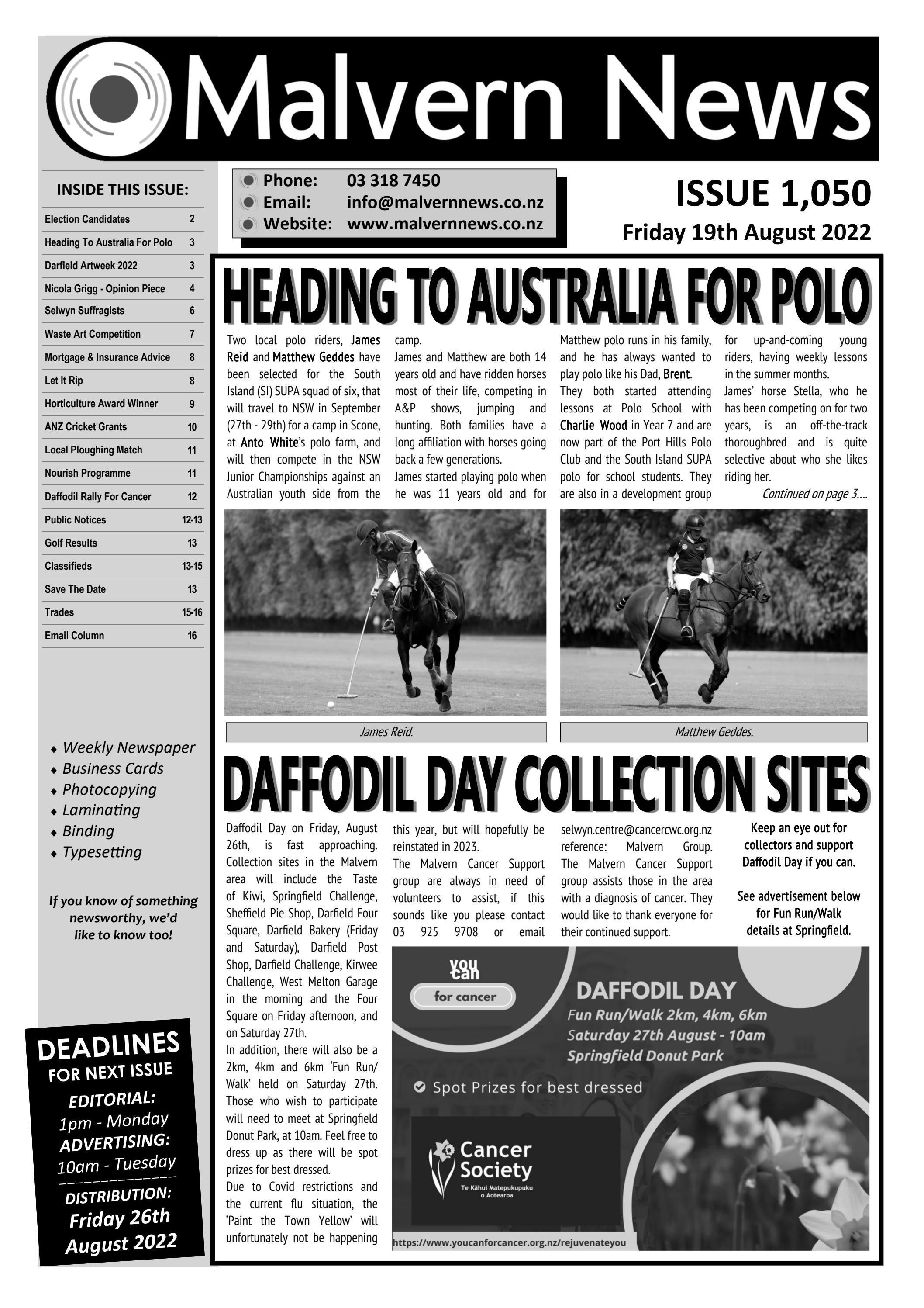 ISSUE 1 050 FRIDAY 19TH AUGUST 2022 By Malvern News Issuu