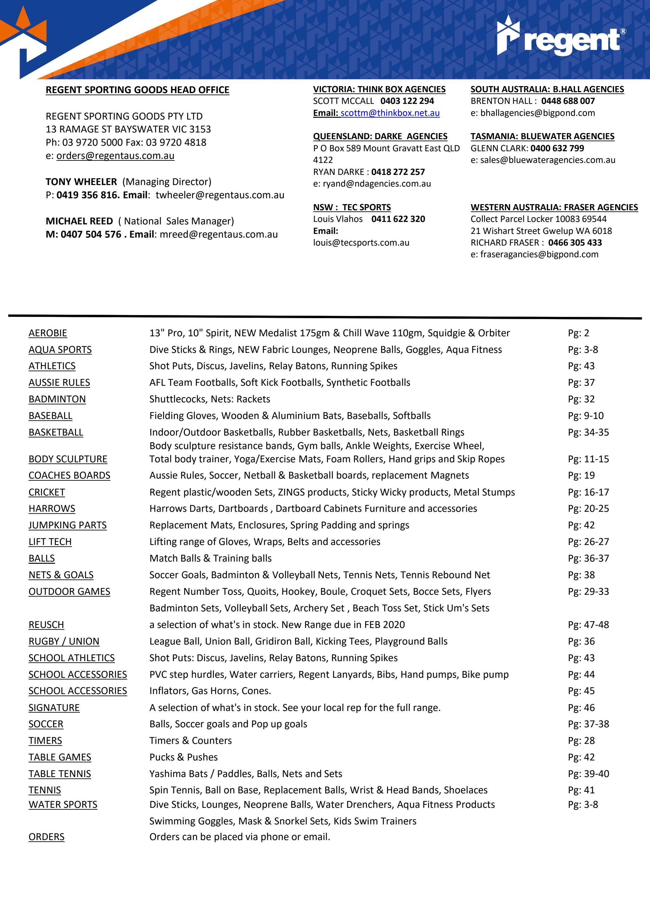 Regent Catalogue 2022 by Regent Sporting Goods Issuu