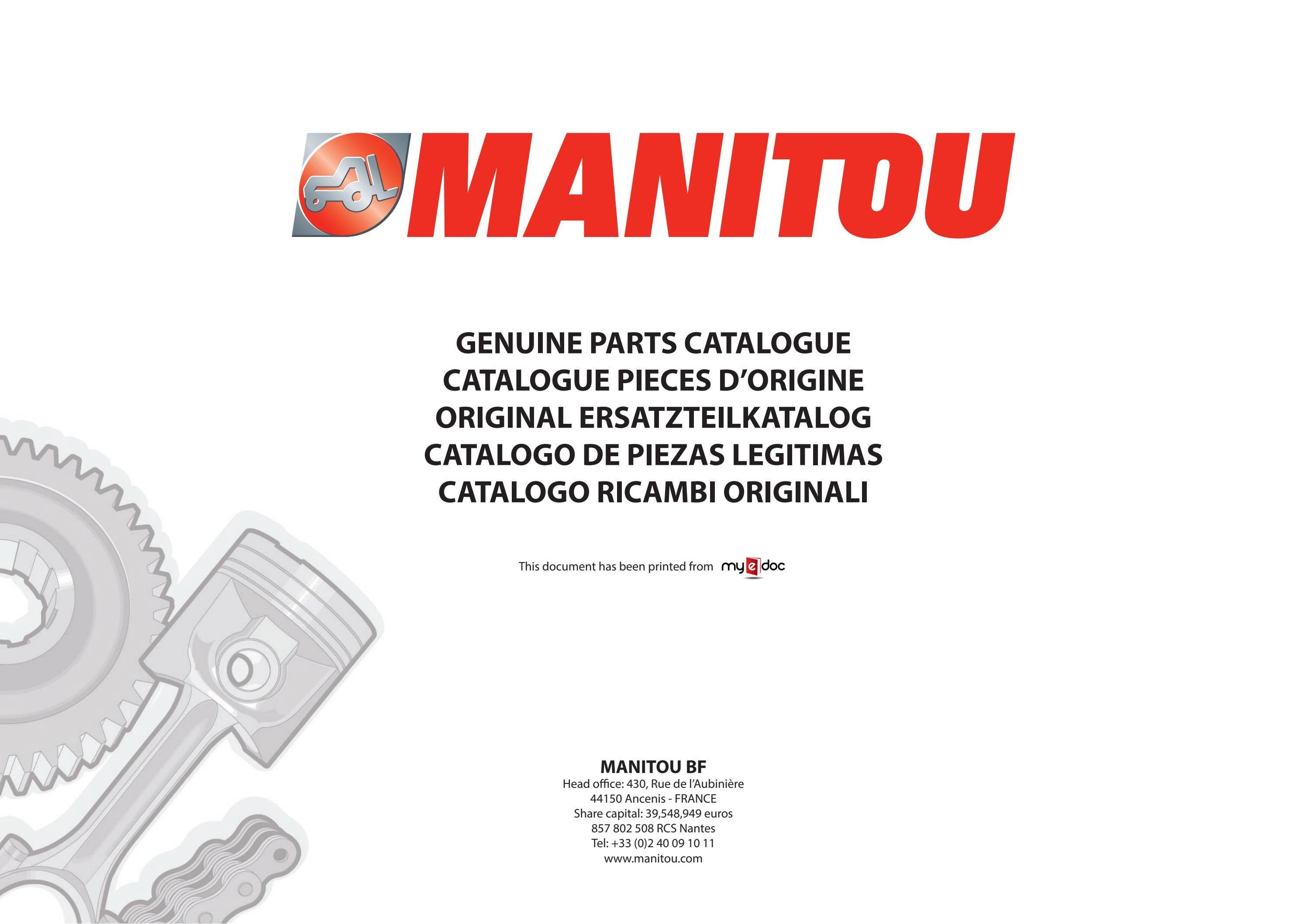 Manitou Pontoon Parts Catalog - 5m622g6