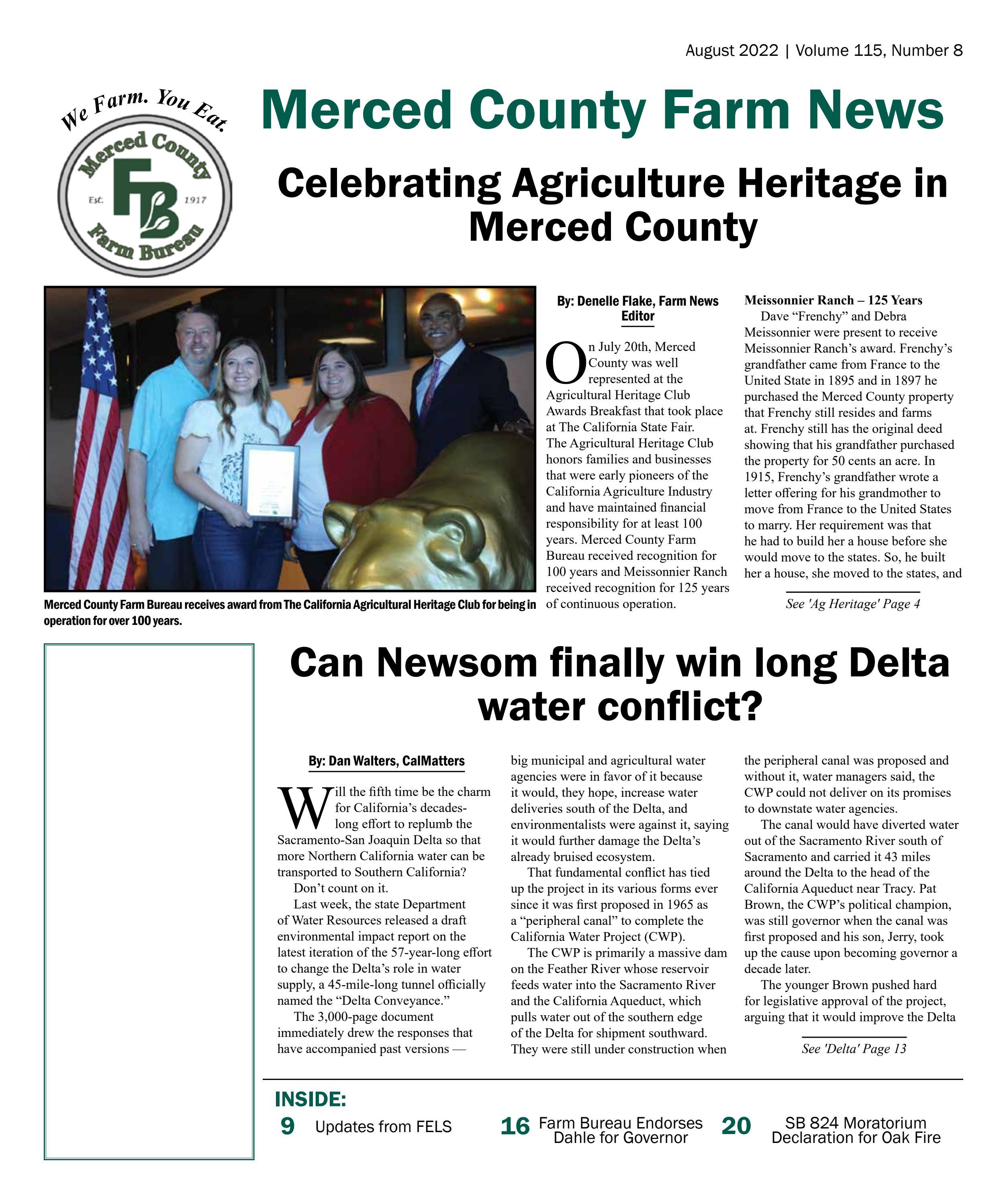 Merced County Farm News Aug. 22 by mercedfarmbureau Issuu