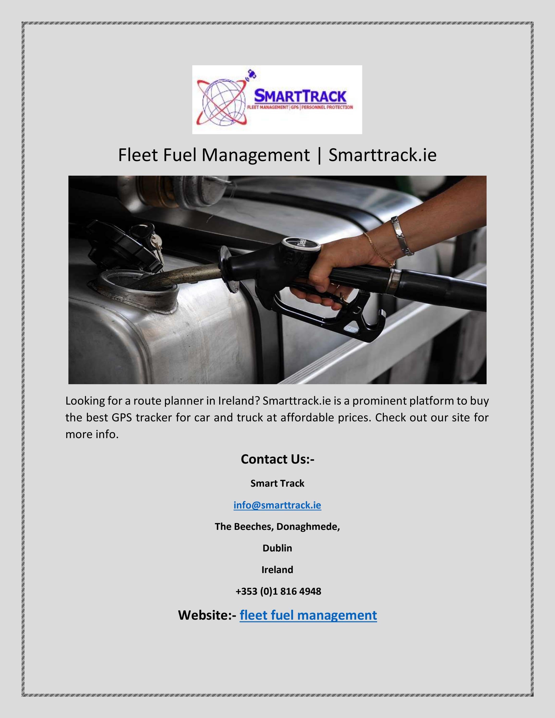 Fleet Fuel Management Smarttrack.ie by smarttrackhj Issuu