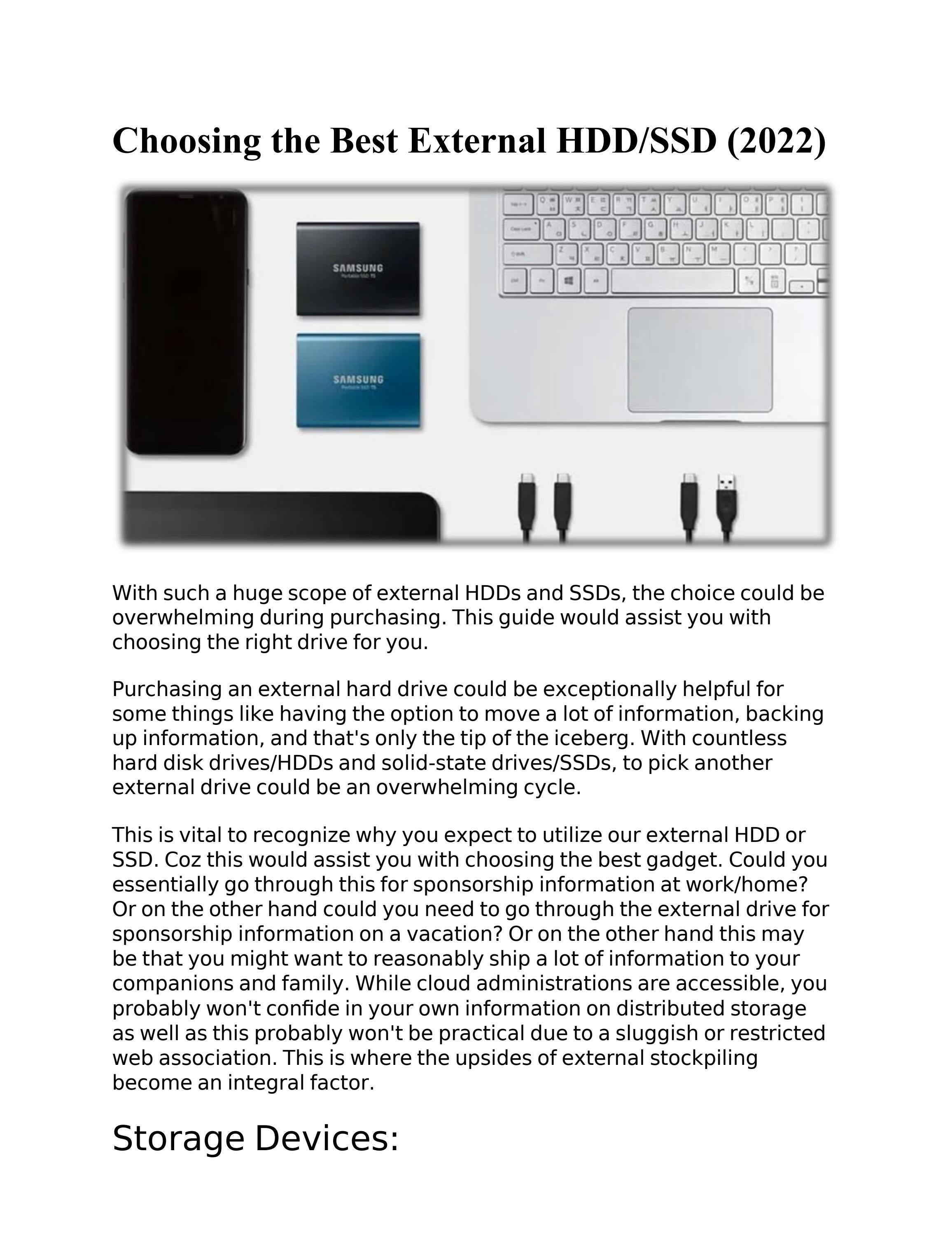 Choosing the Best External HDD/SDD by FastITSolutions Issuu