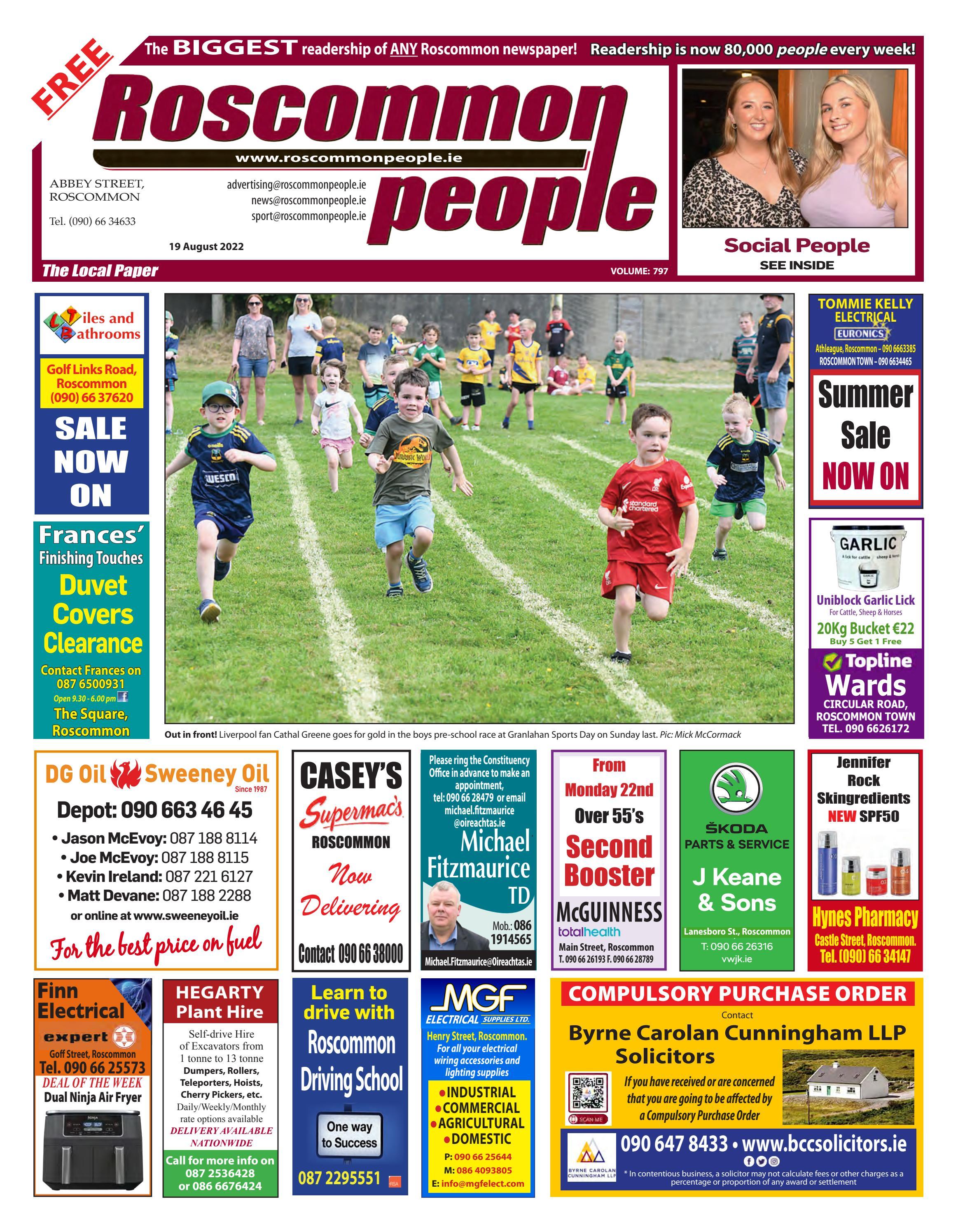 19 August 2022 Roscommon People by RossiePeople - Issuu