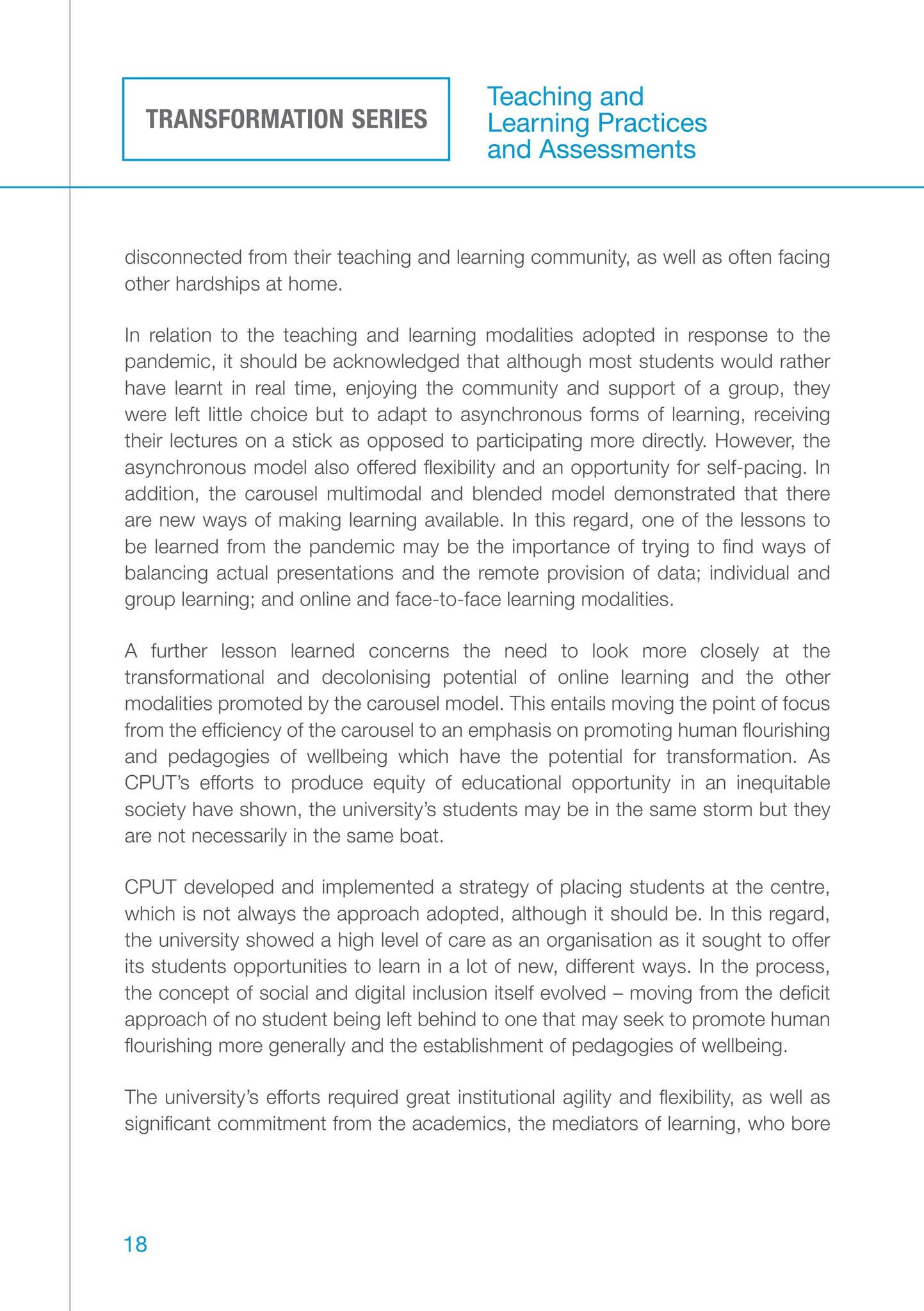 Teaching & Learning Transformation by Cape Peninsula University of ...