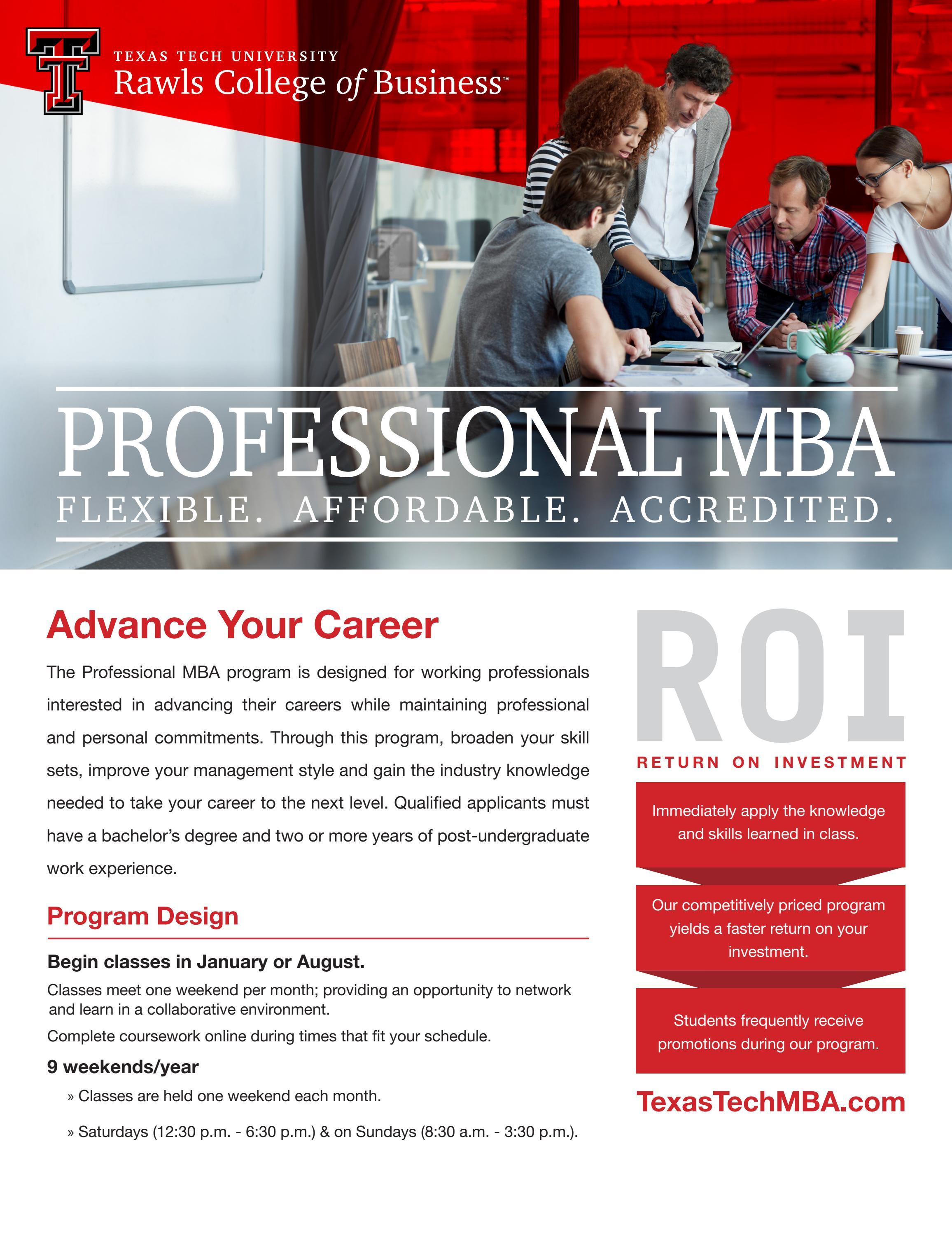 Rawls College Professional MBA by Rawls College of Business Issuu