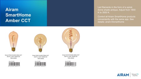 Airam - Lighting 灯饰目录 · Airam SmartHome products 2022 第 11 页