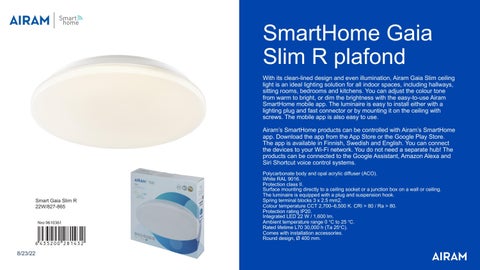 Airam - Lighting 灯饰目录 · Airam SmartHome products 2022 第 16 页