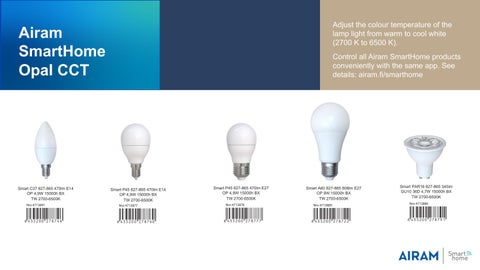 Airam - Lighting 灯饰目录 · Airam SmartHome products 2022 第 5 页