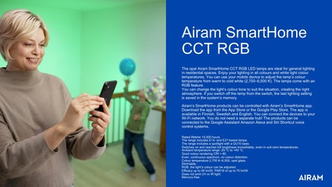 Airam - Lighting 灯饰目录 · Airam SmartHome products 2022 第 6 页