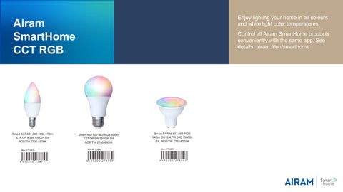 Airam - Lighting 灯饰目录 · Airam SmartHome products 2022 第 7 页
