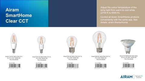 Airam - Lighting 灯饰目录 · Airam SmartHome products 2022 第 9 页