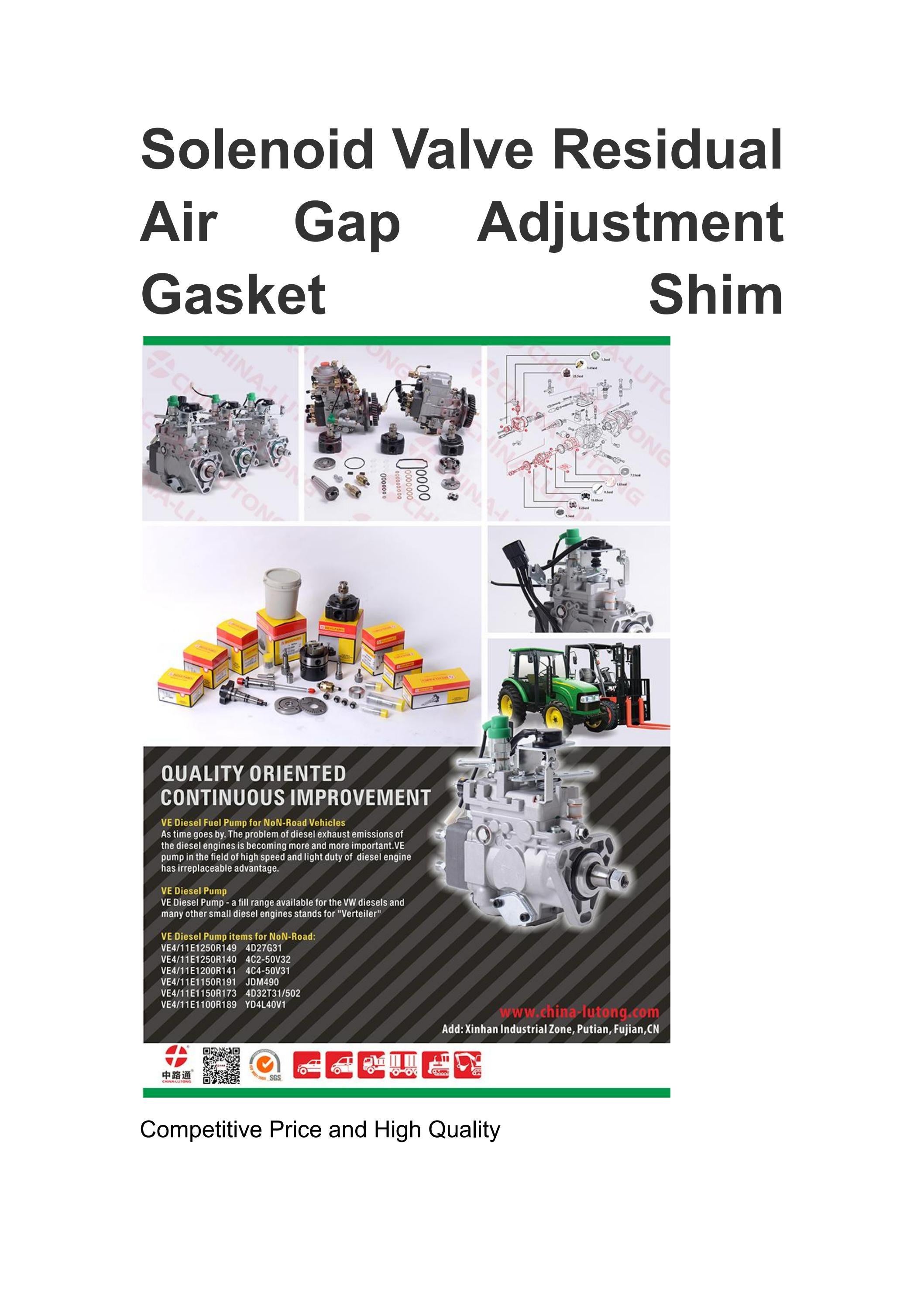 Solenoid Valve Residual Air Gap Adjustment Gasket Shim by ChrisLutong
