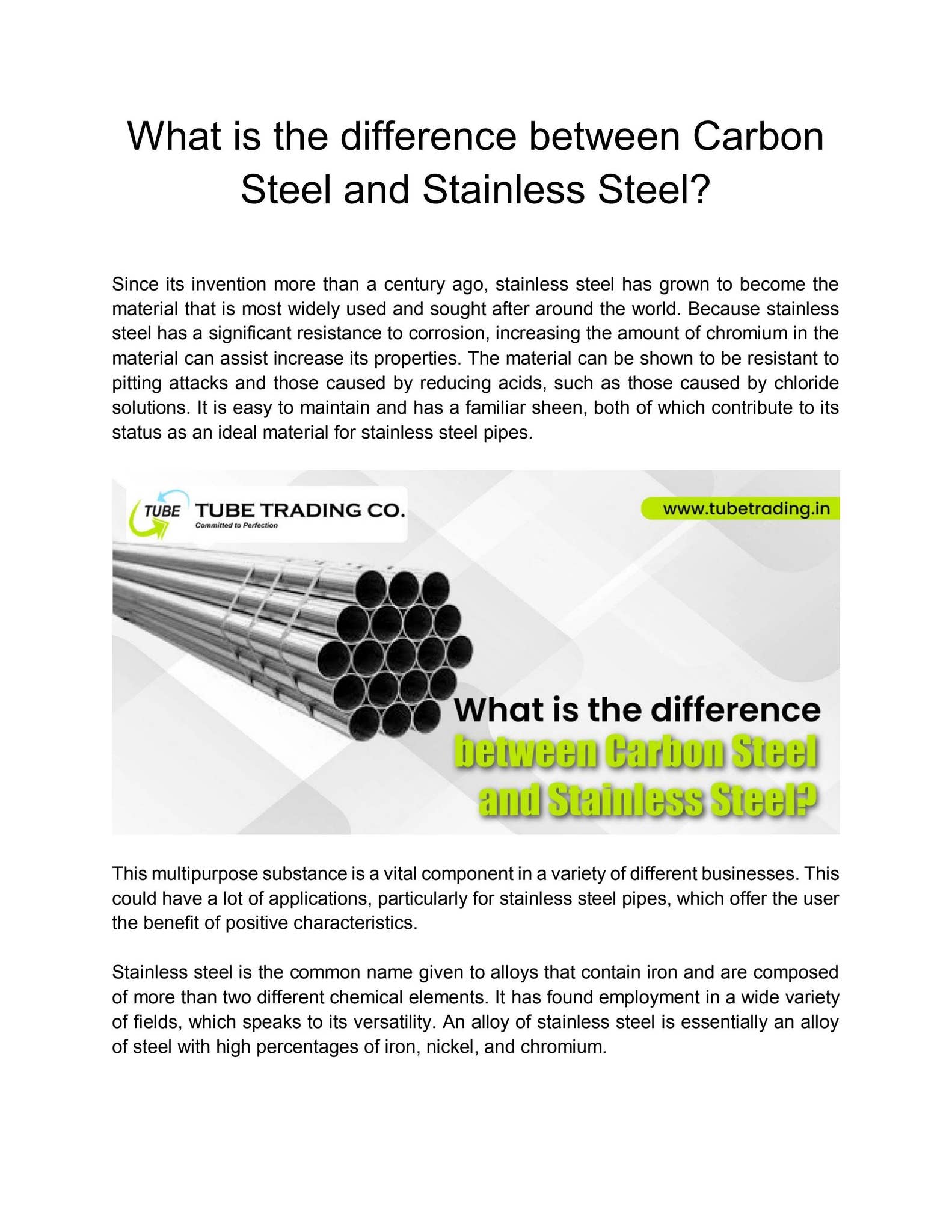 What is the difference between Carbon Steel and Stainless Steel? by ...