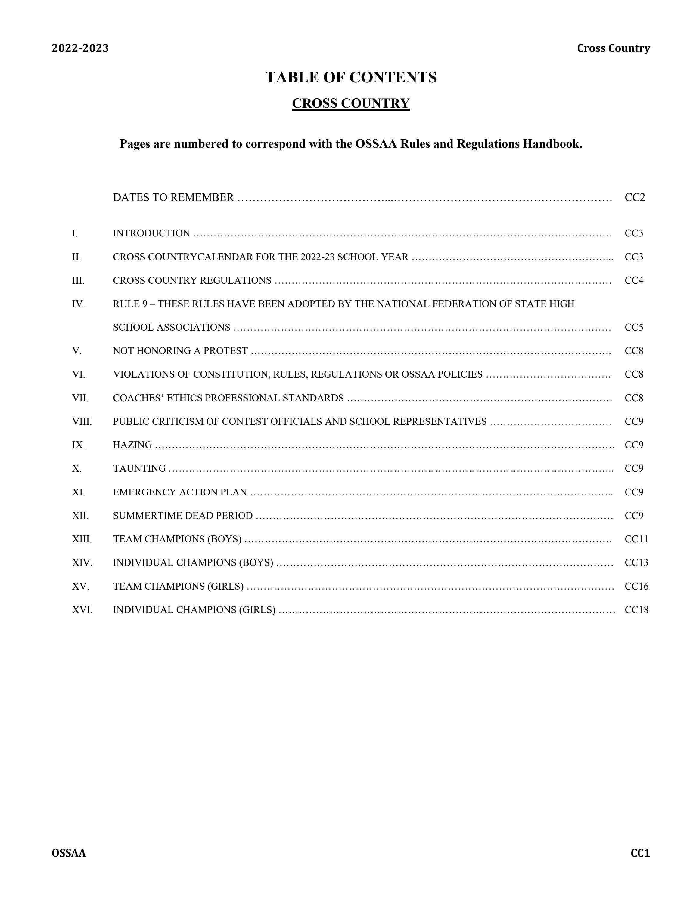 2022 OSSAA Cross Country Manual by OSSAA Media Issuu