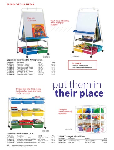 Demco, Inc. 教育 Classroom Solutions 家具目录 2022 第 24 页