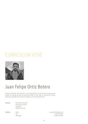 Juan Felipe Ortiz 灯饰目录 · 灯饰 Design Portfolio 第 2 页