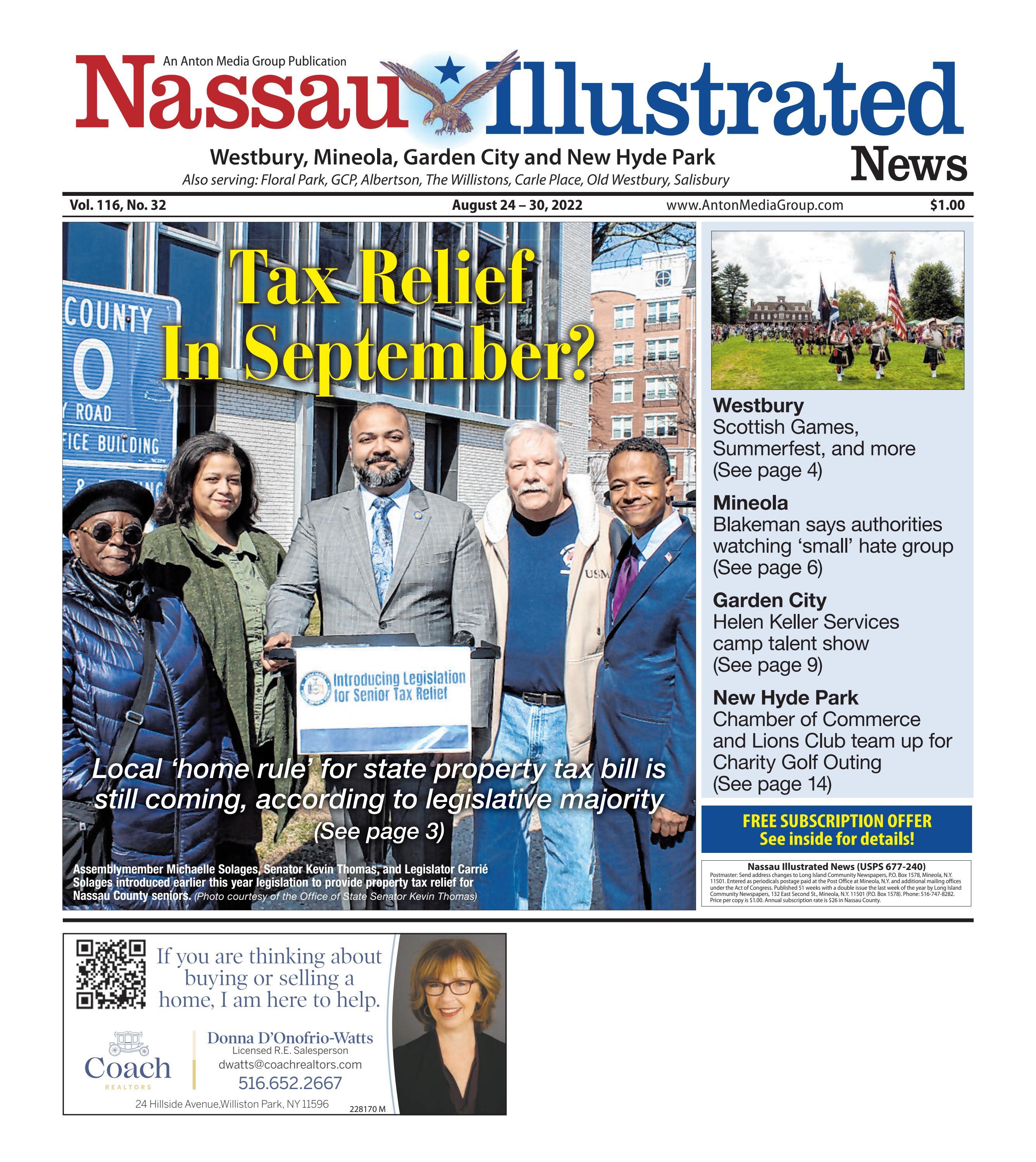 Nassau Illustrated News 8/24/22 edition is published weekly by Anton Media Group. by Anton
