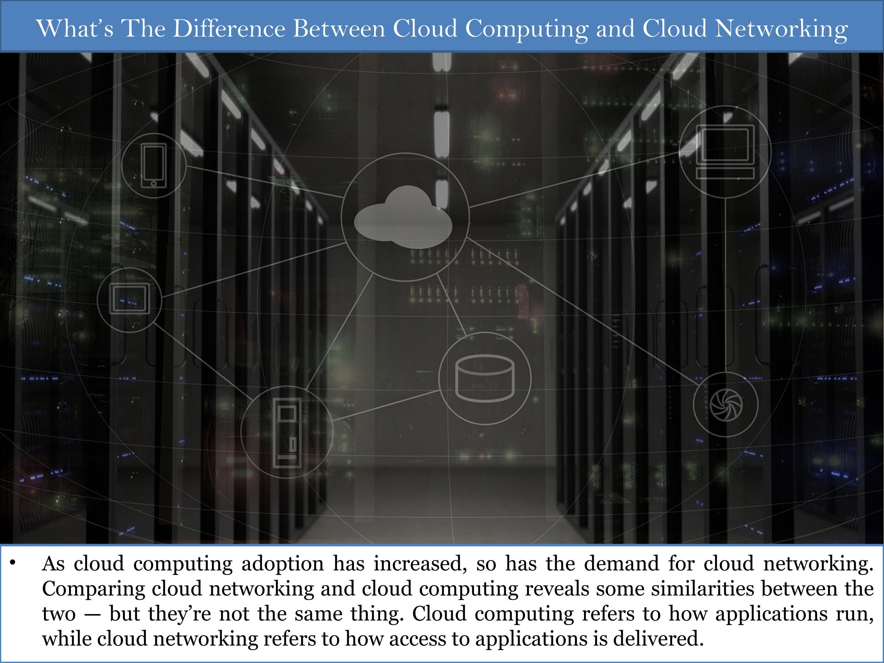 Whats The Difference Between Cloud Computing and Cloud Networking by ...