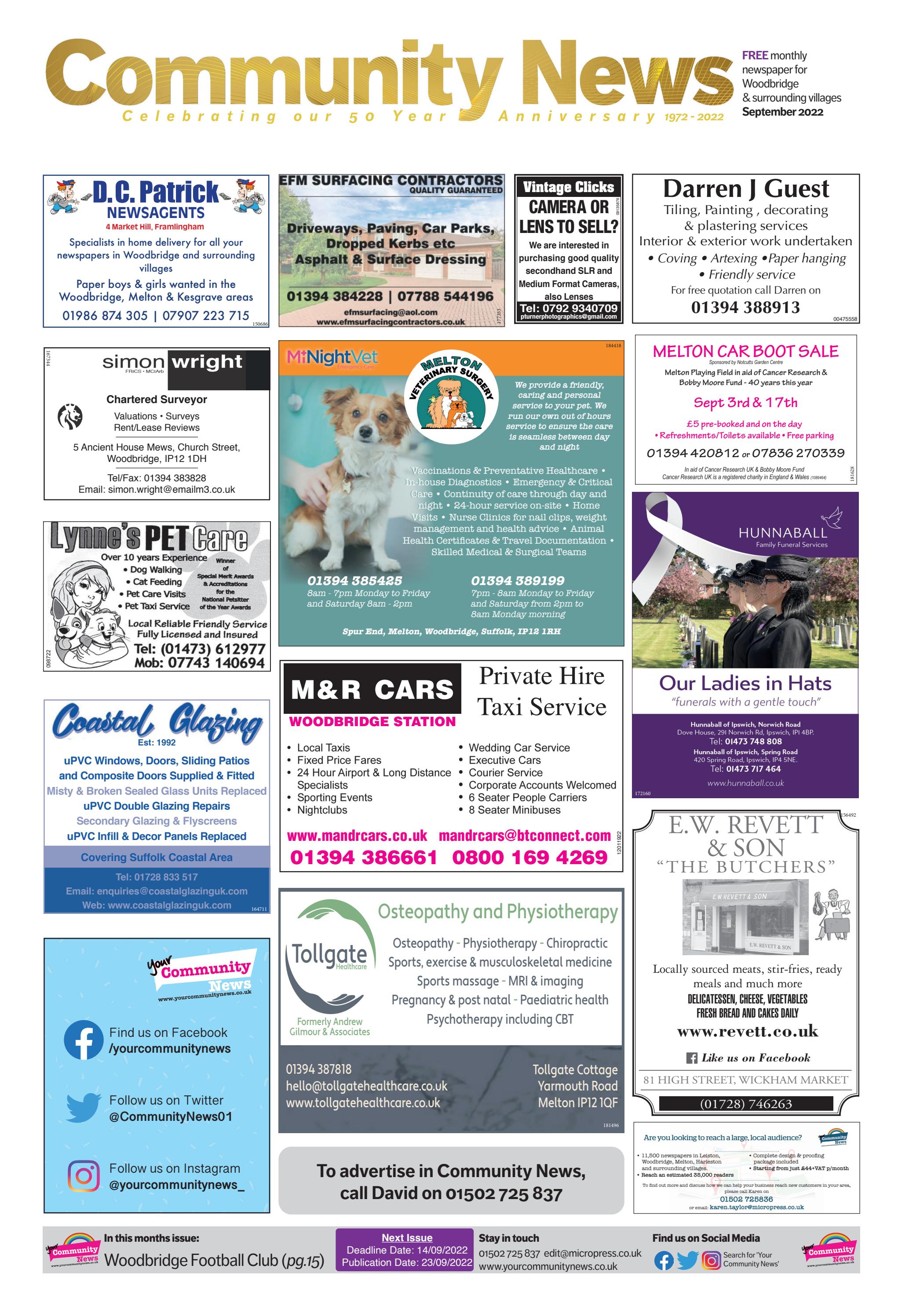 Woodbridge & Melton Community News September 2022 by Countrywide