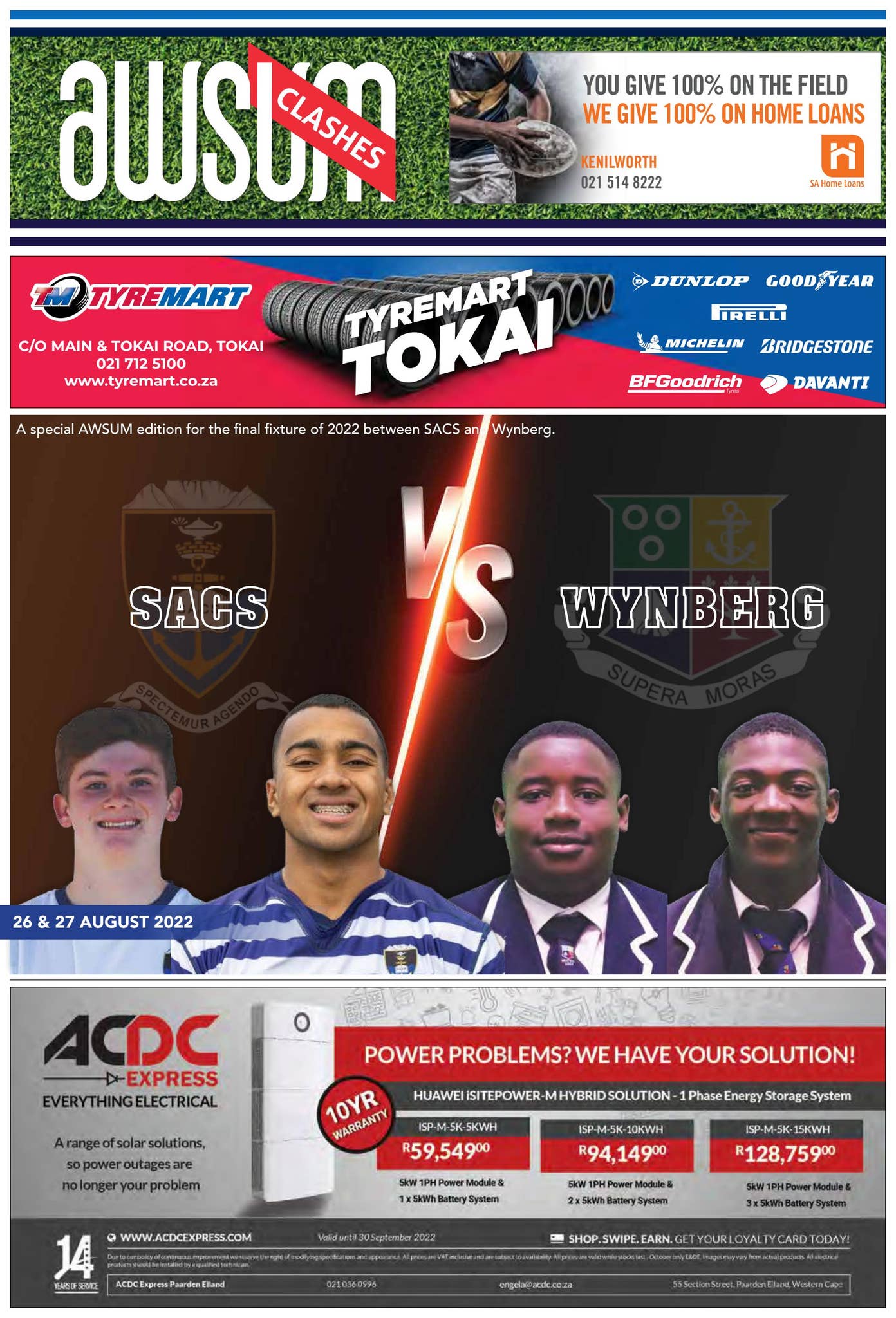 AWSUM SACS VS Wynberg - 2022 by AWSUM News - Issuu