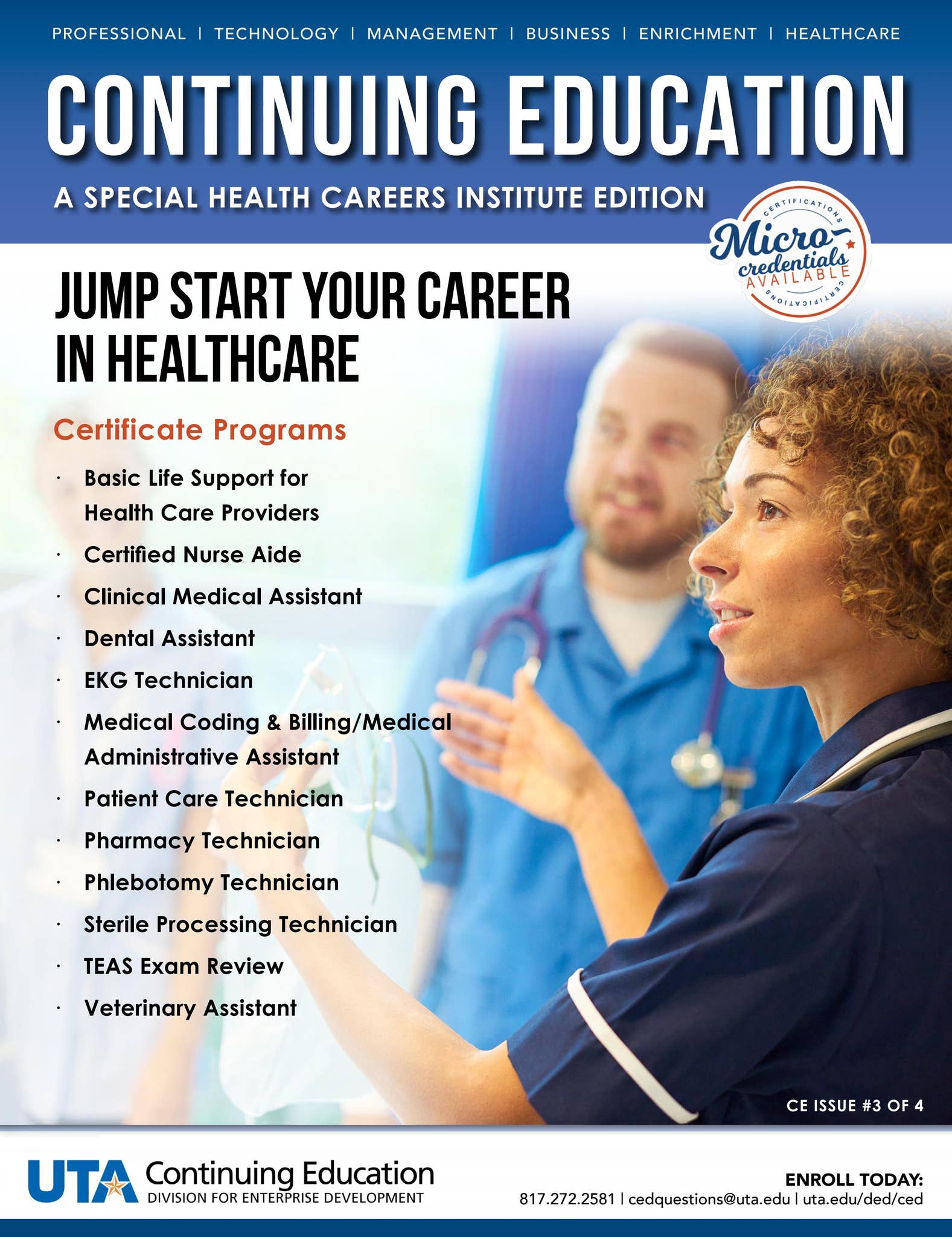 UTA DED Health Careers Institute (HCI) Fall 2022 Course Catalog by