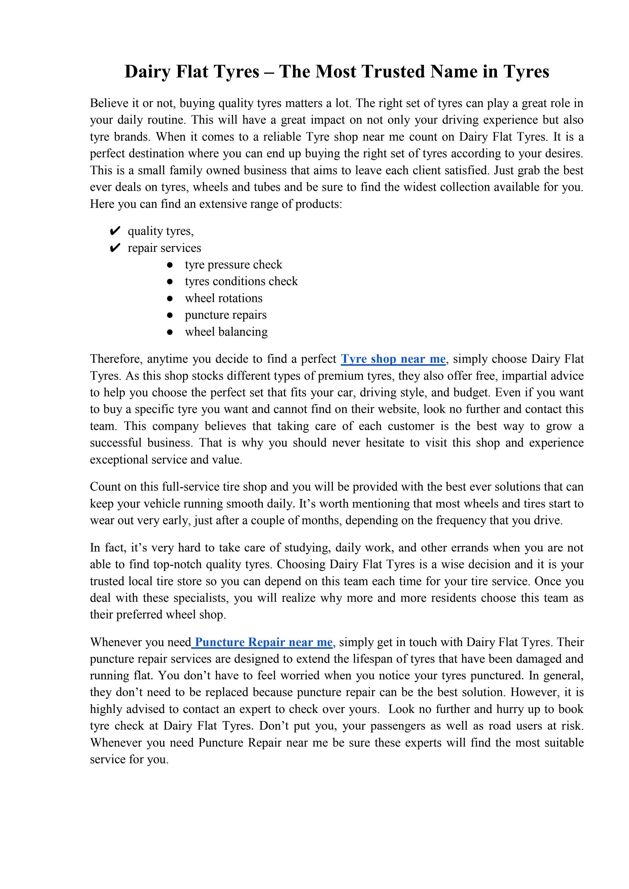 Dairy Flat Tyres The Most Trusted Name in Tyres by Dairy Flat Tyres