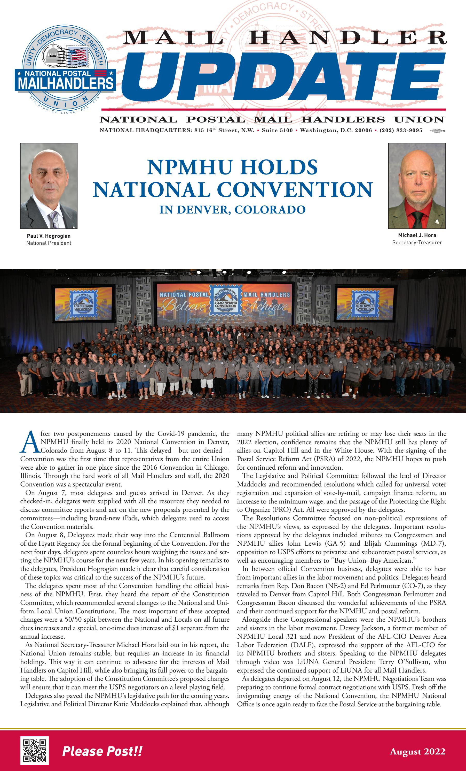 August 2022 by National Postal Mail Handlers Union Issuu