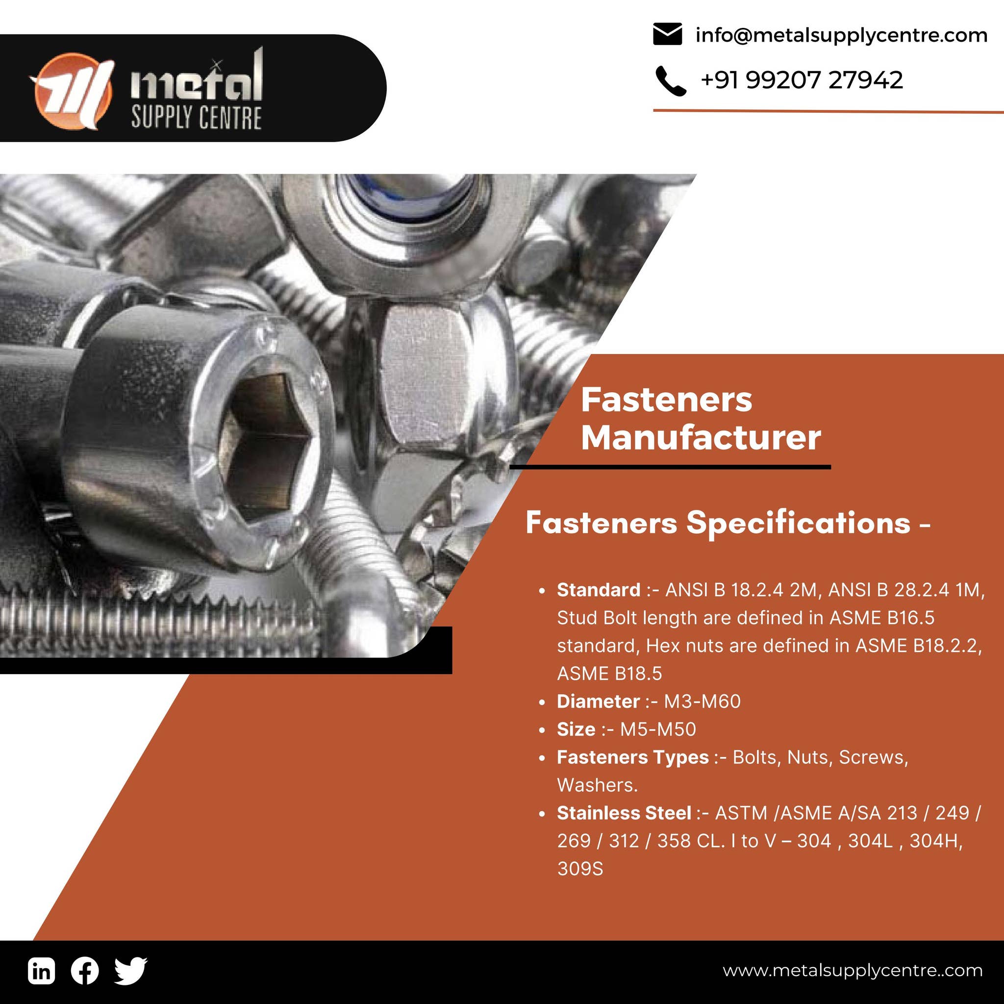 Metal Supply Center: Fasteners | Stainless Steel | Stainless Steel Coil ...