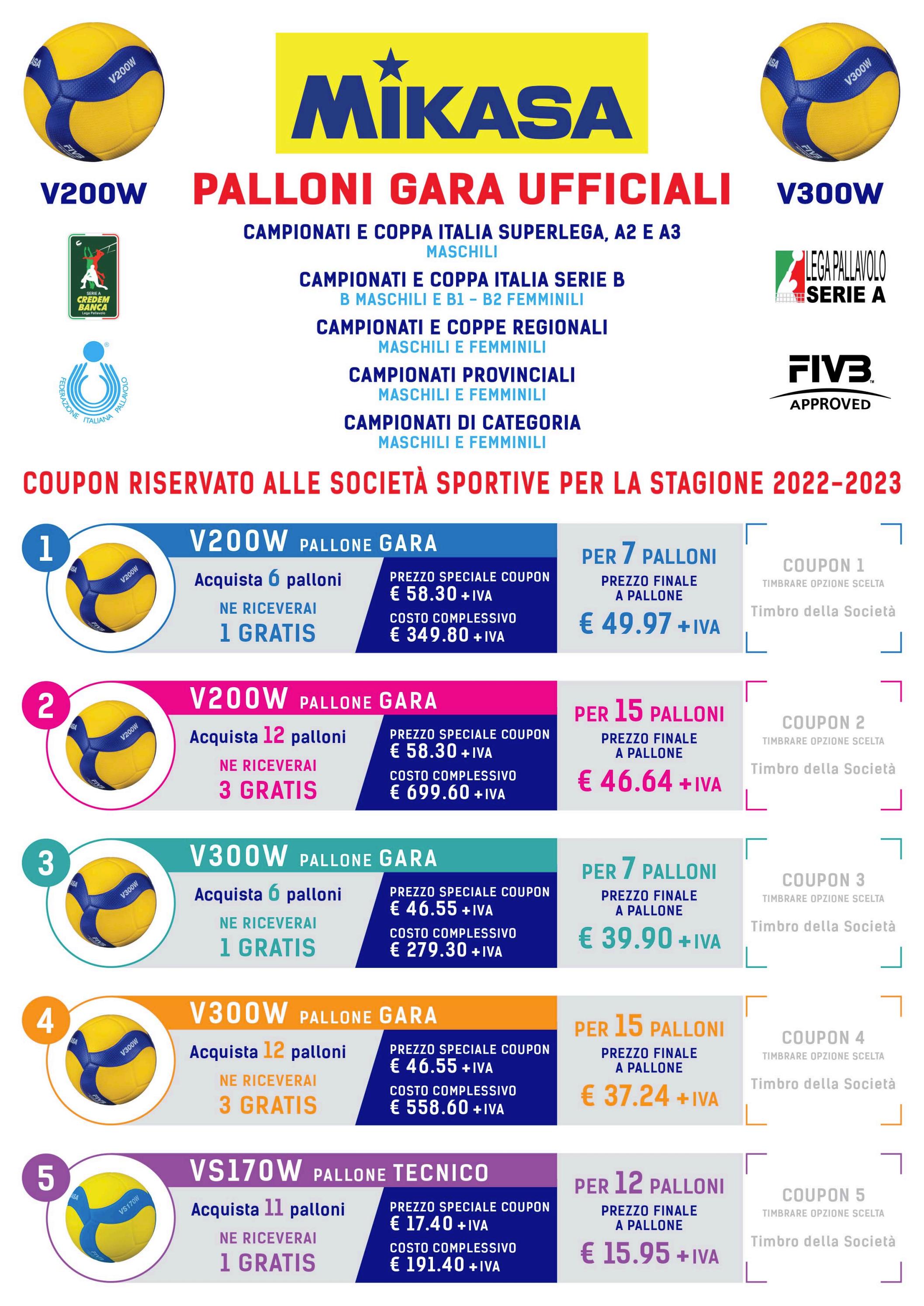 Coupon Palloni MIKASA 202223 by SG&B SRL A Sports Company Issuu
