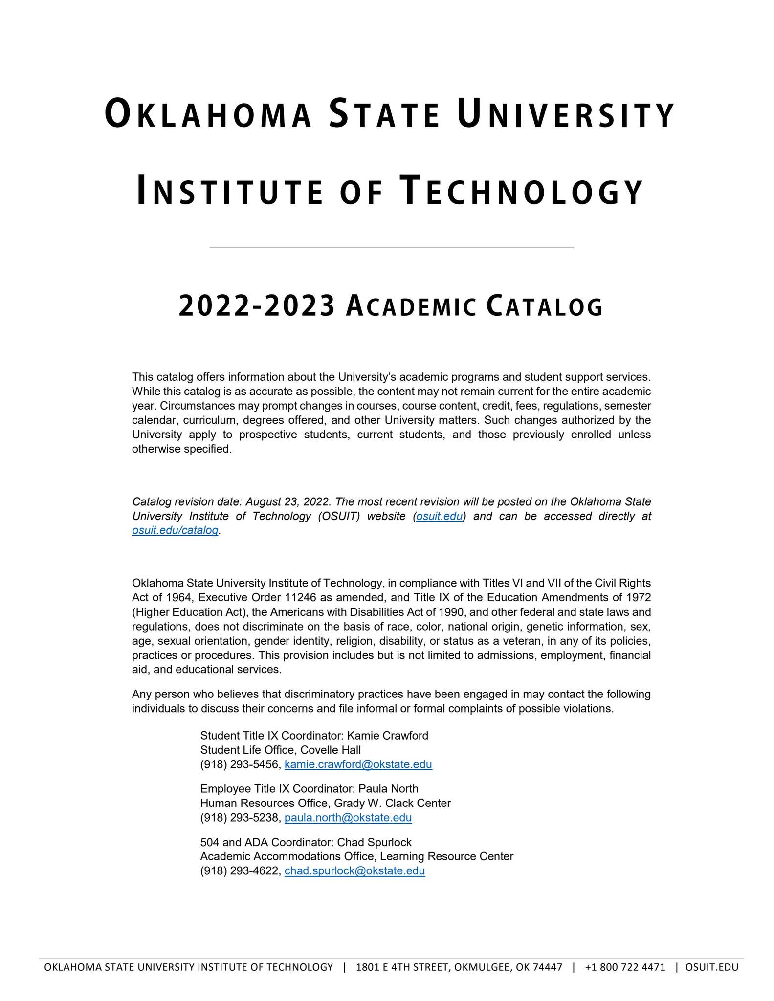 20222023 OSUIT Academic Catalog by Oklahoma State Issuu