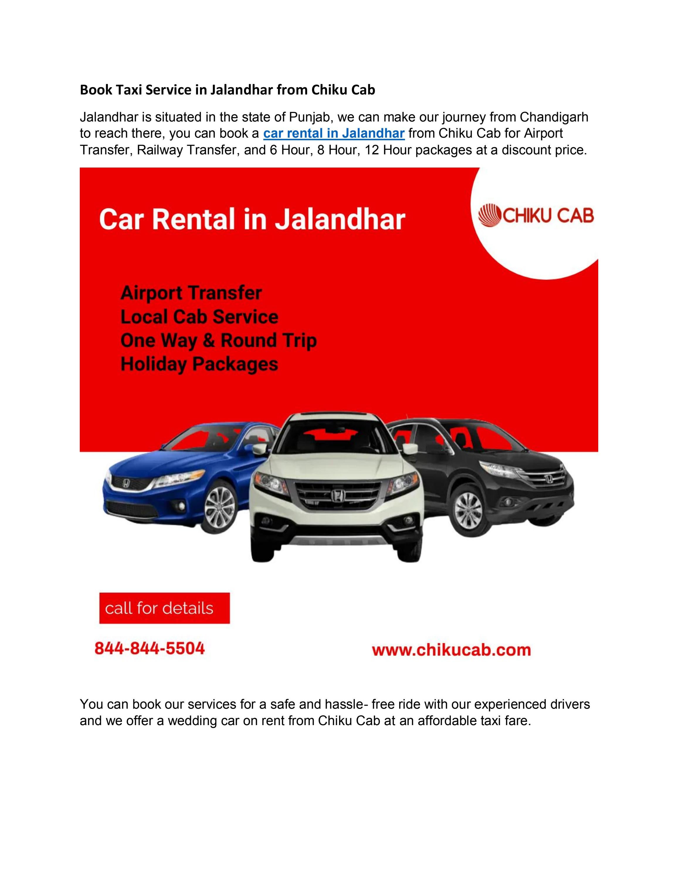 Car for Rent in Jalandhar by Shiwani Mishra Issuu
