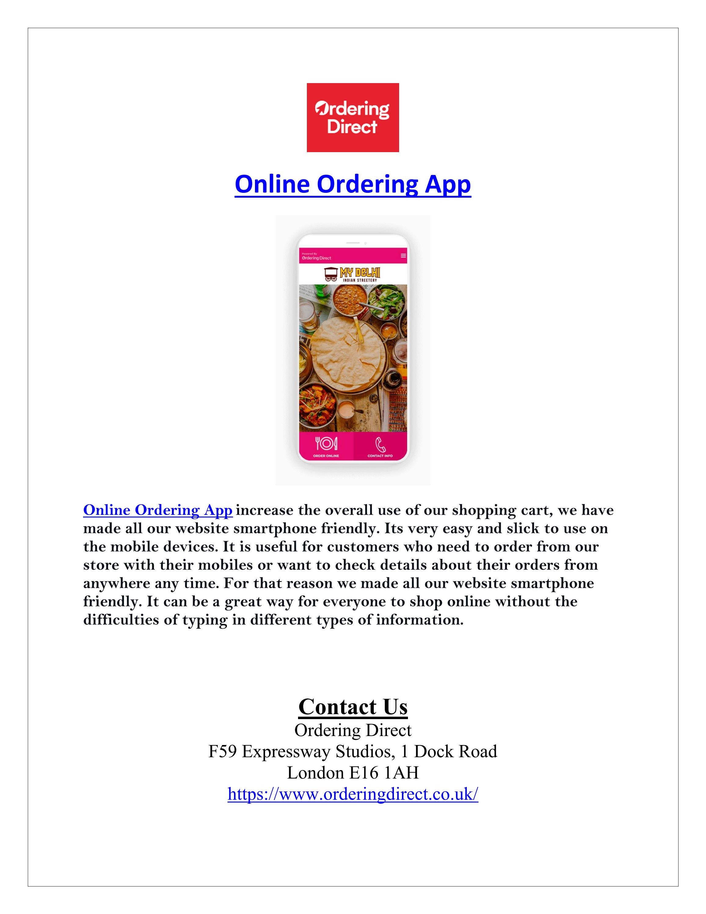Get the Top Online Ordering App in the UK. by Ordering Direct Issuu