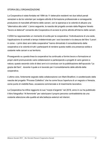 Rio Terà dei Pensieri - Bilancio Sociale 2021 第 12 页
