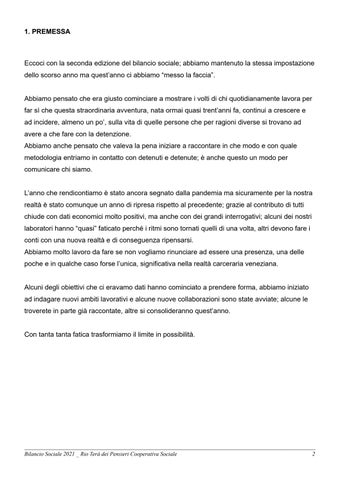 Rio Terà dei Pensieri - Bilancio Sociale 2021 第 3 页