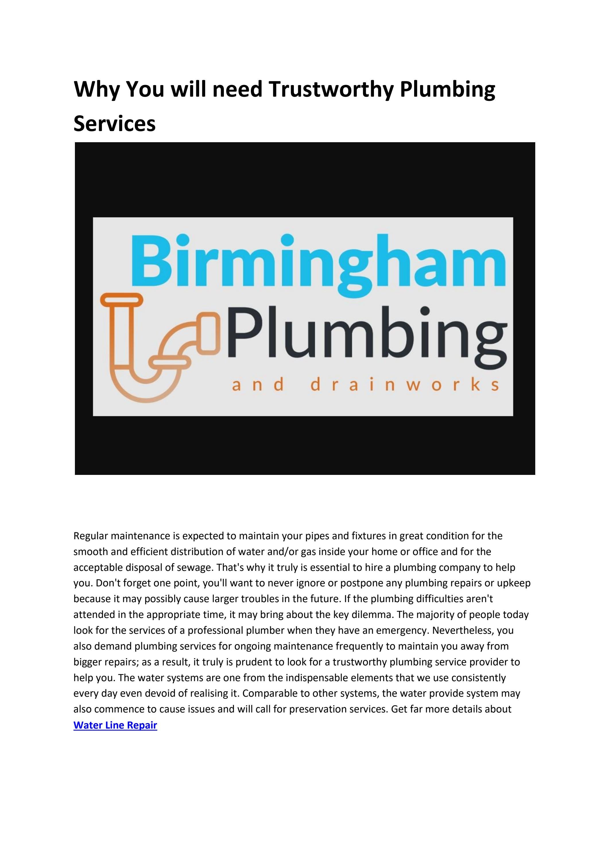 Plumbing Services by Thomas Shaw Issuu