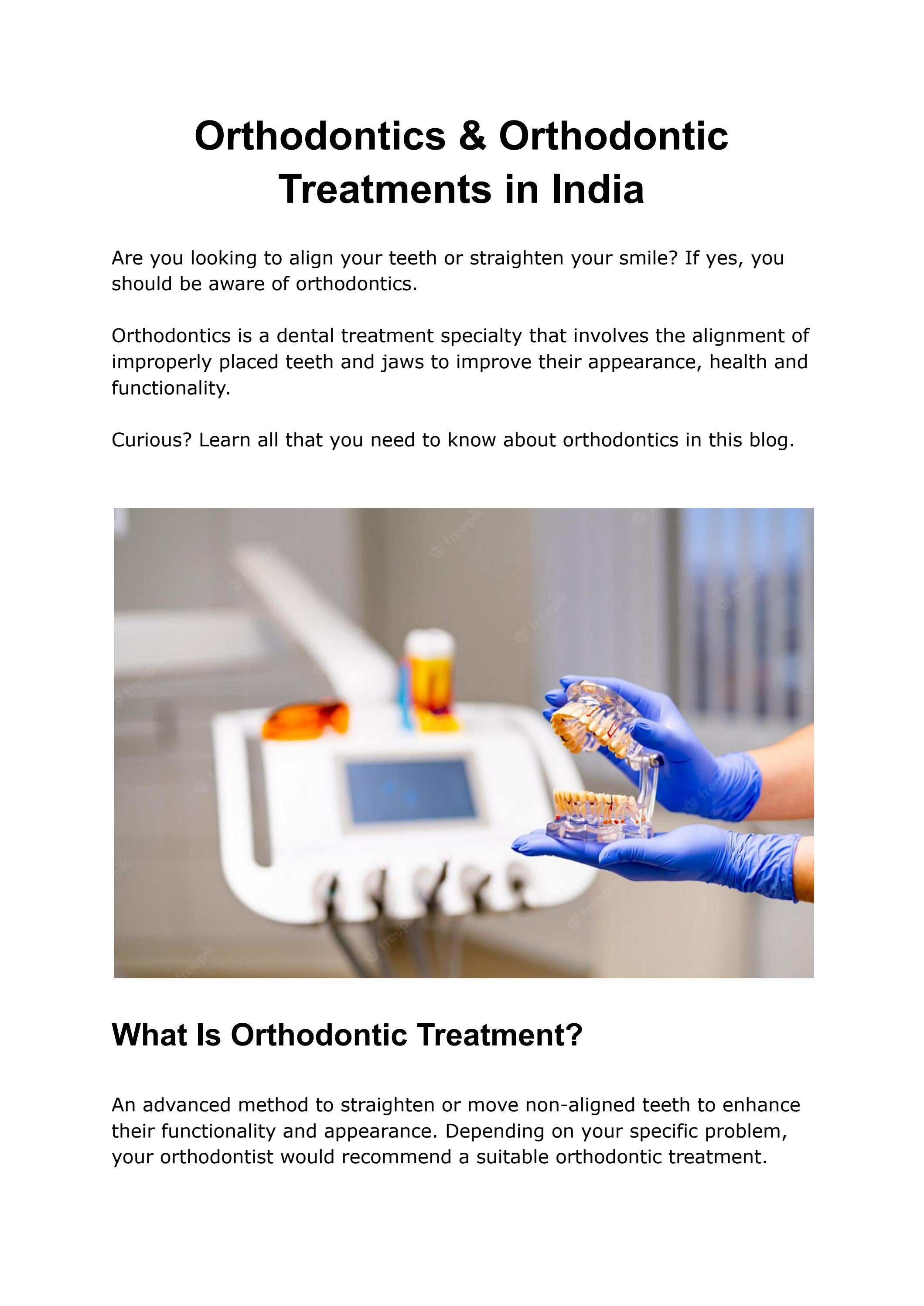 Orthodontics & Orthodontic Treatments in India by kamaldentalclinic01