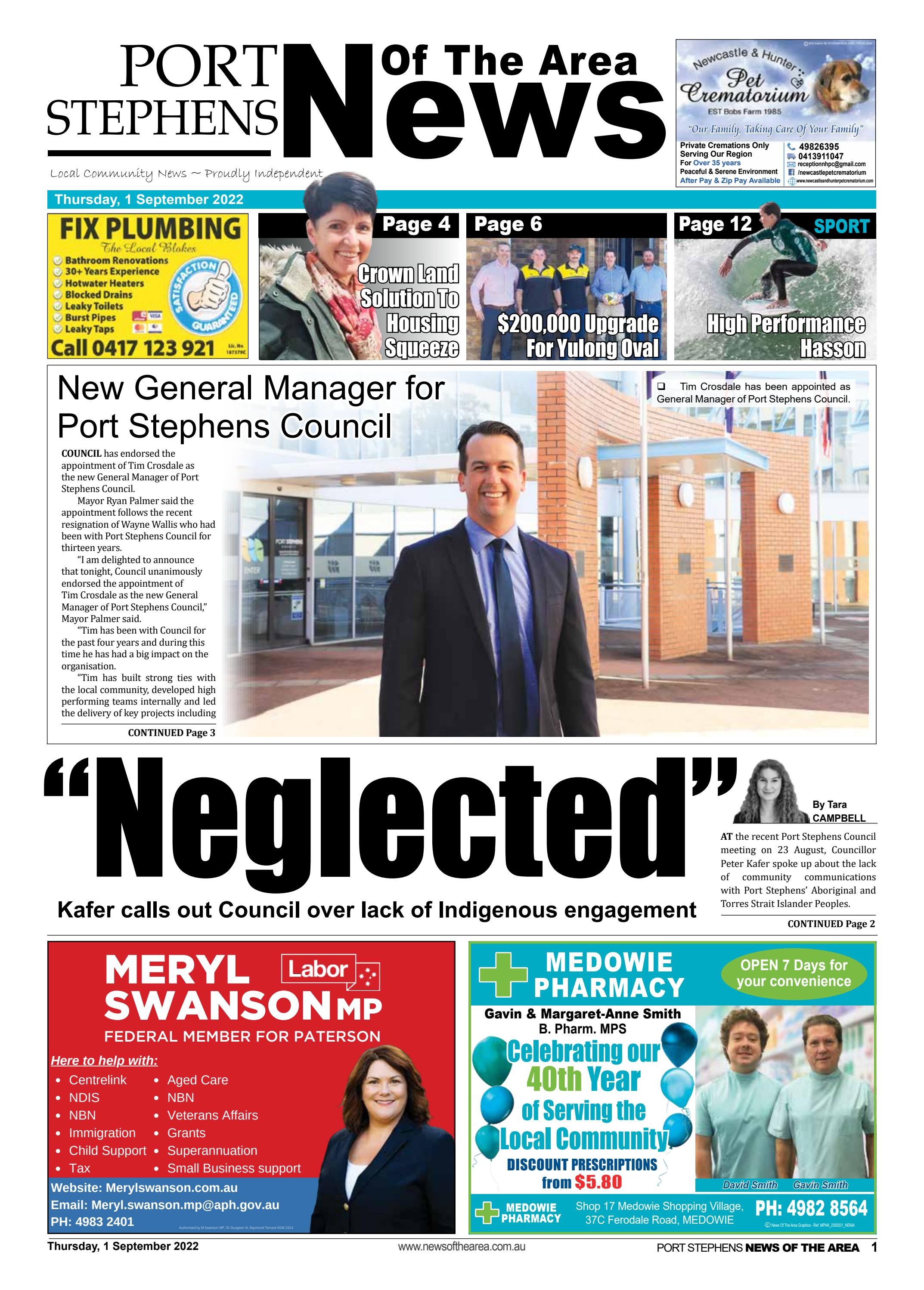 Port Stephens News Of The Area 1 September 2022 by News Of The Area Issuu