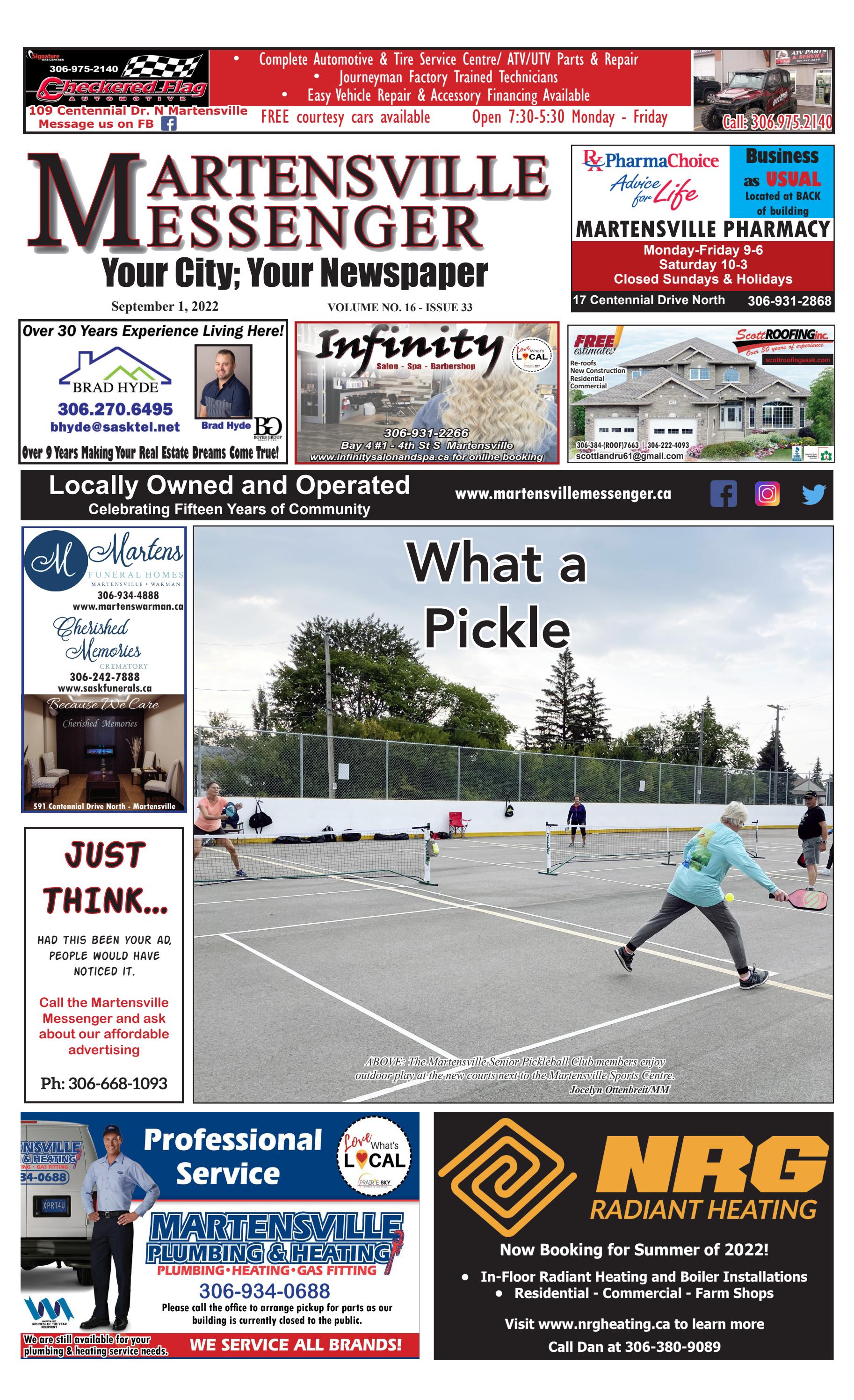 September 1, 2022 Digital Issue by Martensville Messenger Issuu