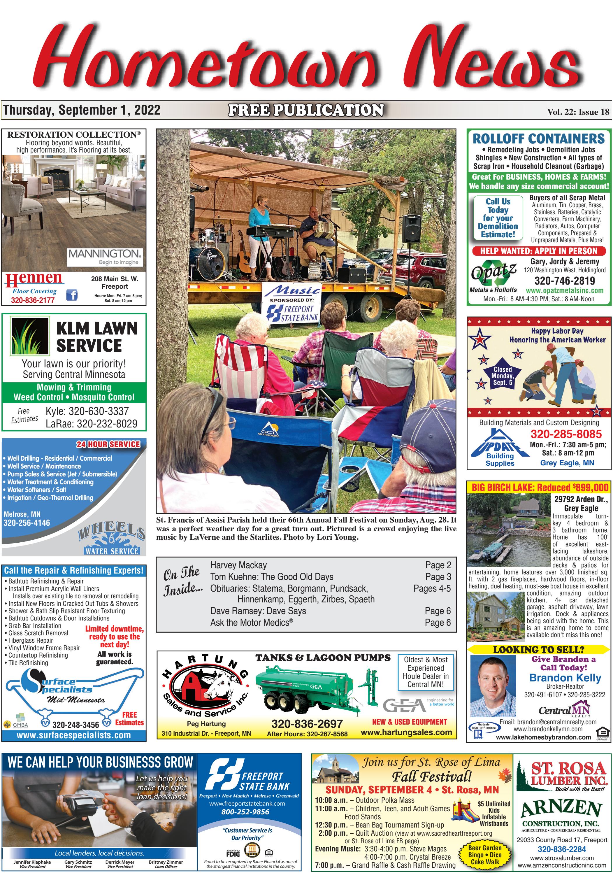 Hometown News September 1, 2022 by Hometown News - Issuu
